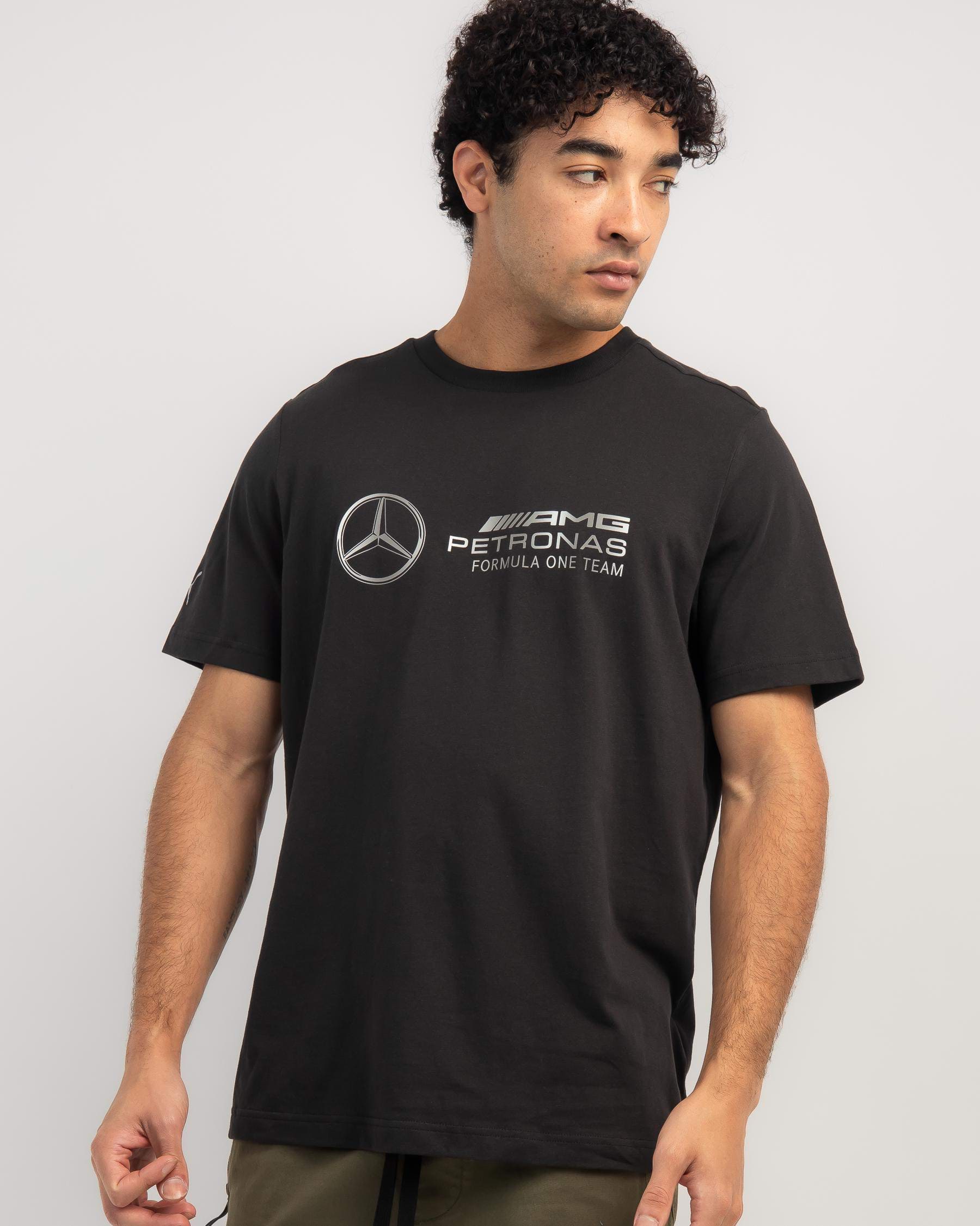 Shop Puma Mercedes F1 Logo T-Shirt In Puma Black - Fast Shipping & Easy ...