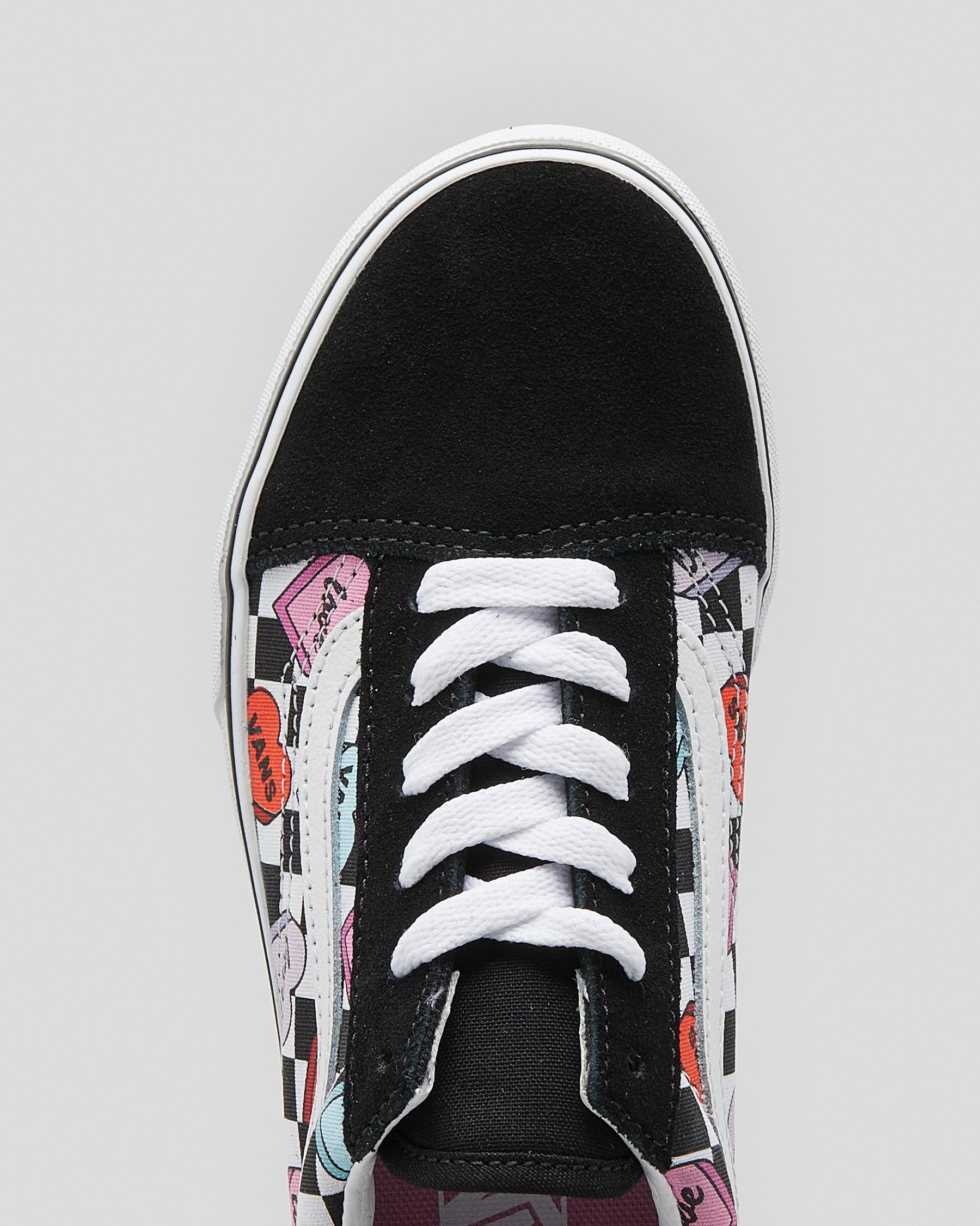 Vans Girls' Old Skool Shoes In Black/true White - Fast Shipping & Easy ...