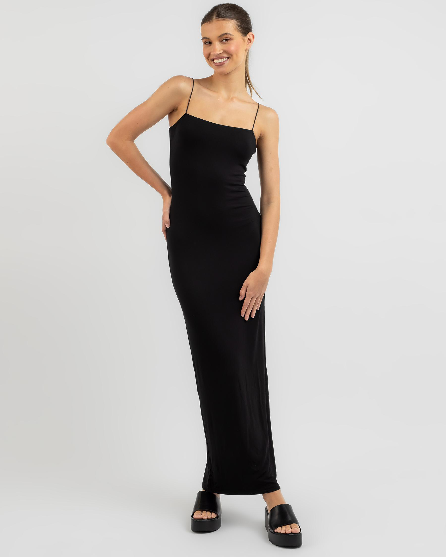 Shop Blossom Ophelia Maxi Dress In Black - Fast Shipping & Easy Returns ...