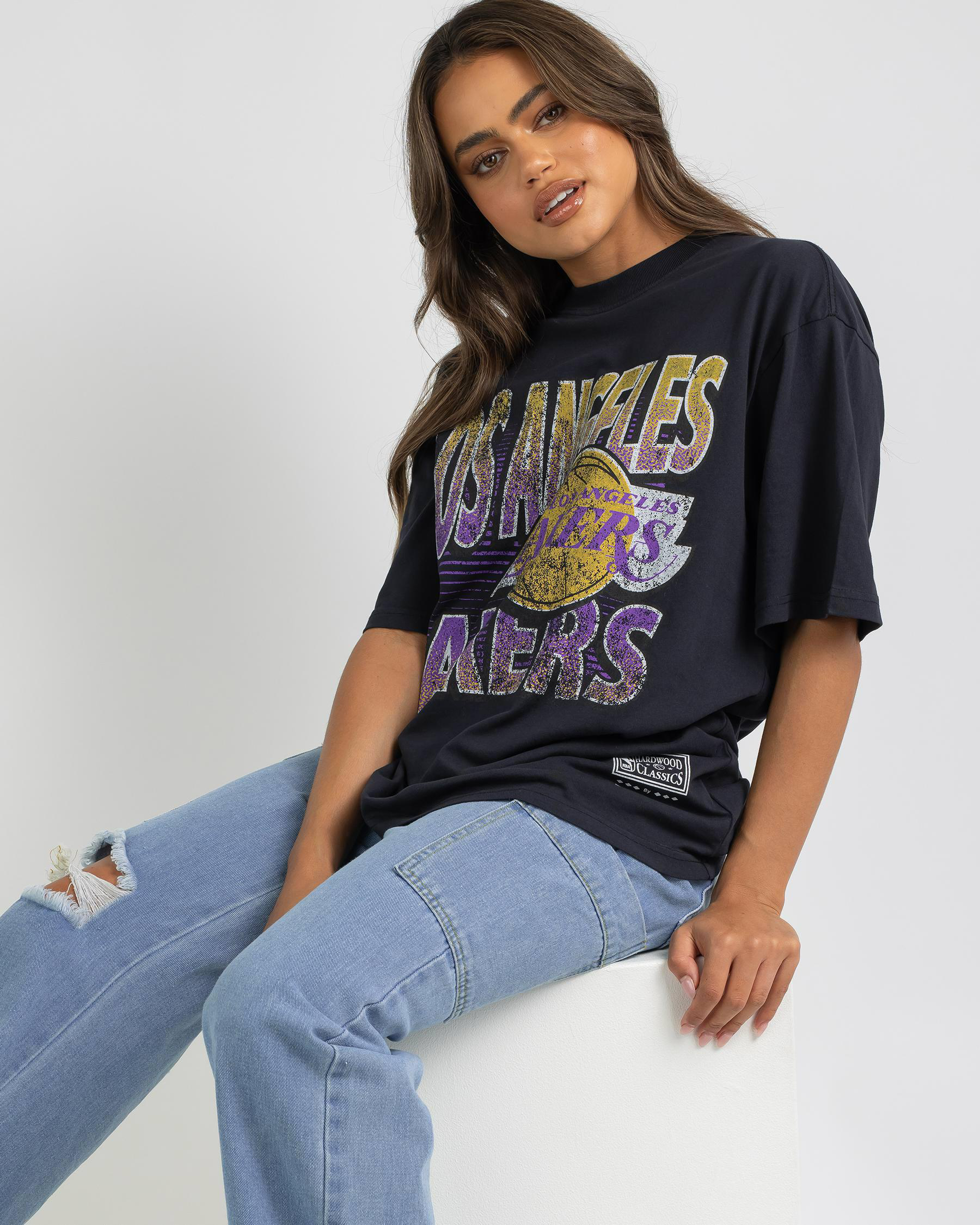 Mitchell & Ness Los Angeles Lakers T-Shirt Faded Black