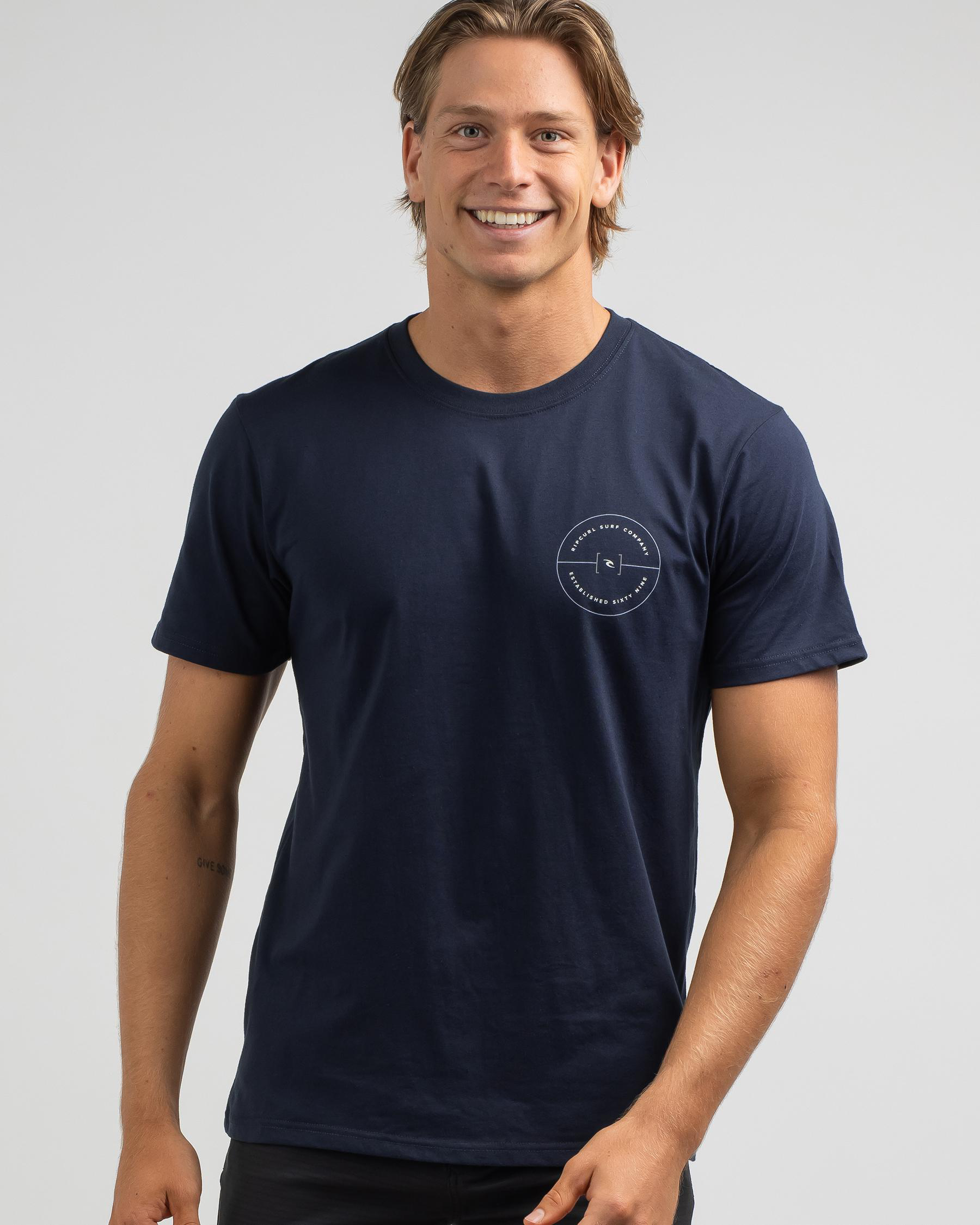 Rip Curl Vaporcool Orbit T-Shirt In Navy - Fast Shipping & Easy Returns ...