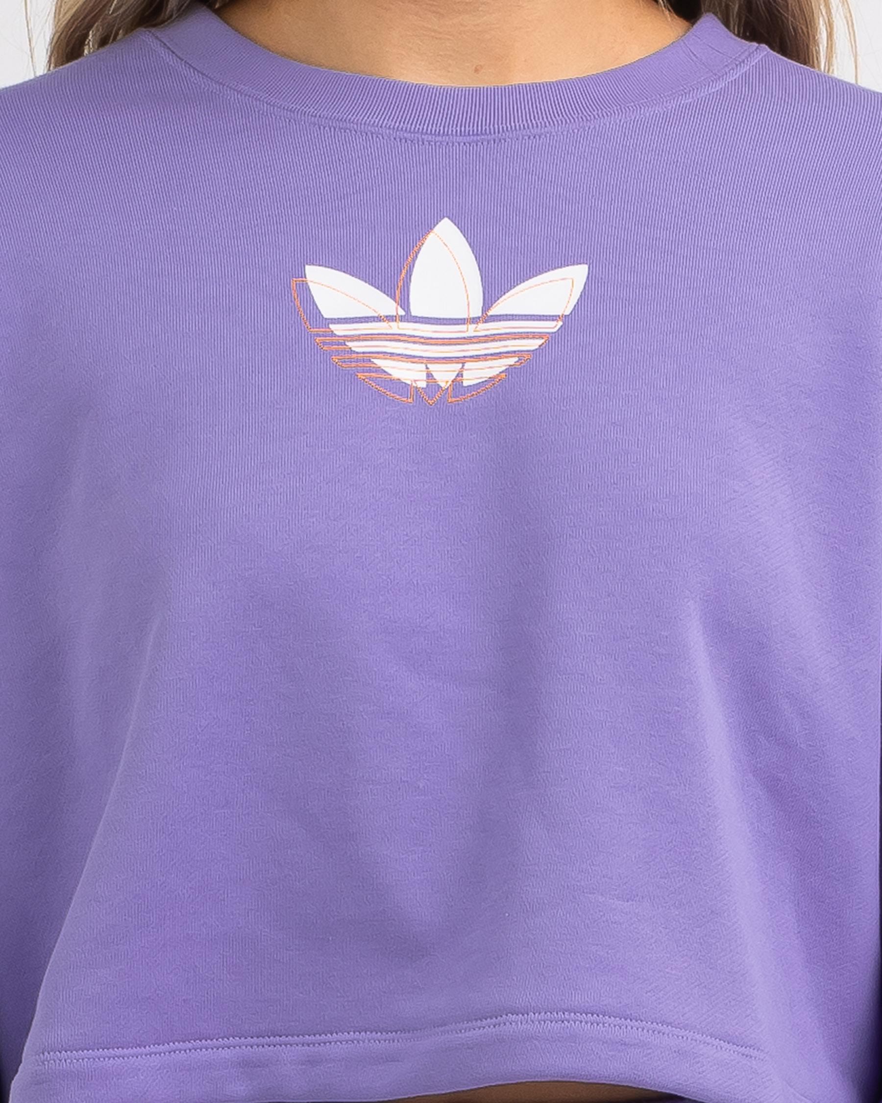 Shop adidas Originals Sweatshirt In Light Purple - Fast Shipping & Easy ...