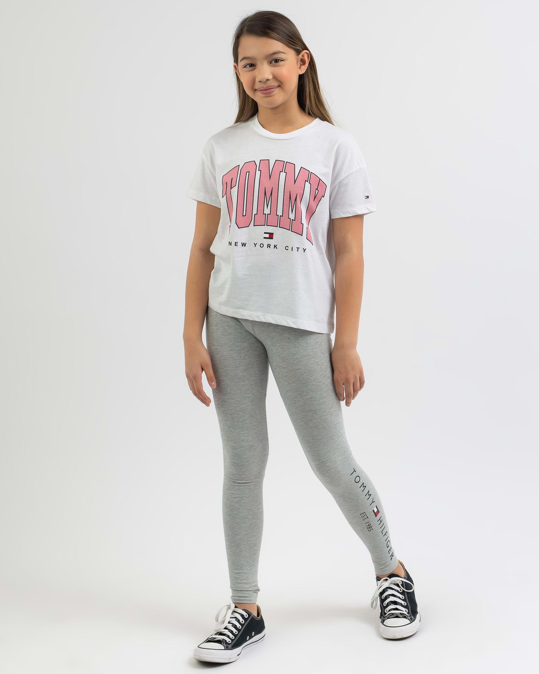 Tommy Hilfiger Girls' Bold Varsity T-Shirt In White - Fast Shipping ...
