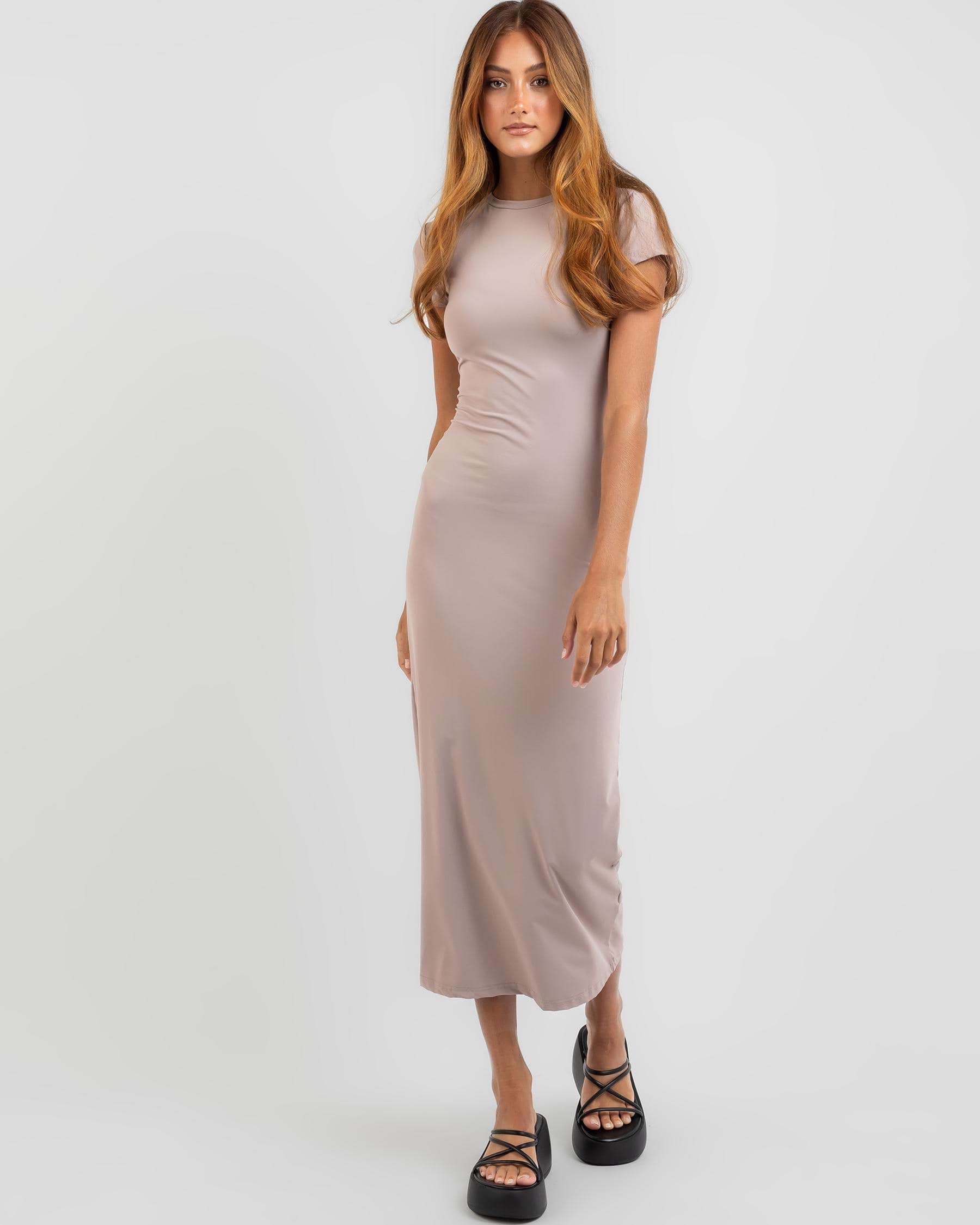 Shop Ava And Ever Ethan Midi Dress In Mauve - Fast Shipping & Easy ...