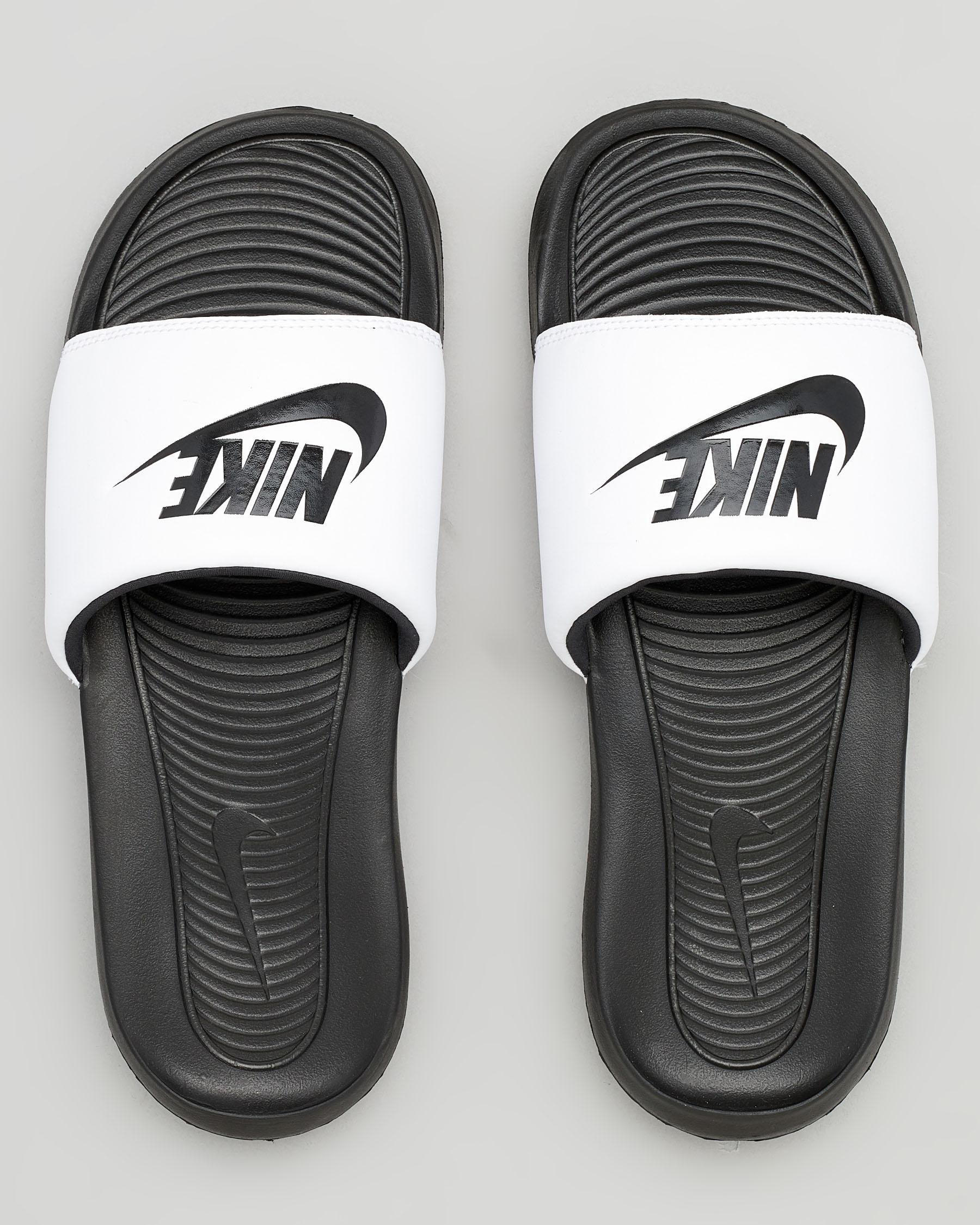 Shop Nike Victori One Slides In Black/black-white - Fast Shipping ...