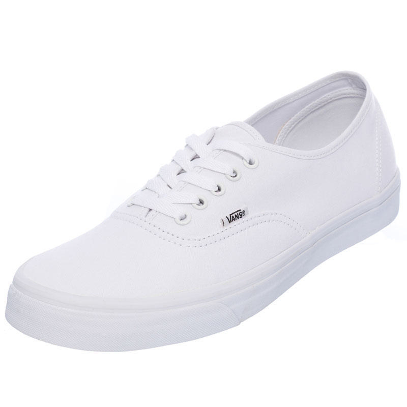 Shop Vans Mens Authentic Shoes In True White - Fast Shipping & Easy ...