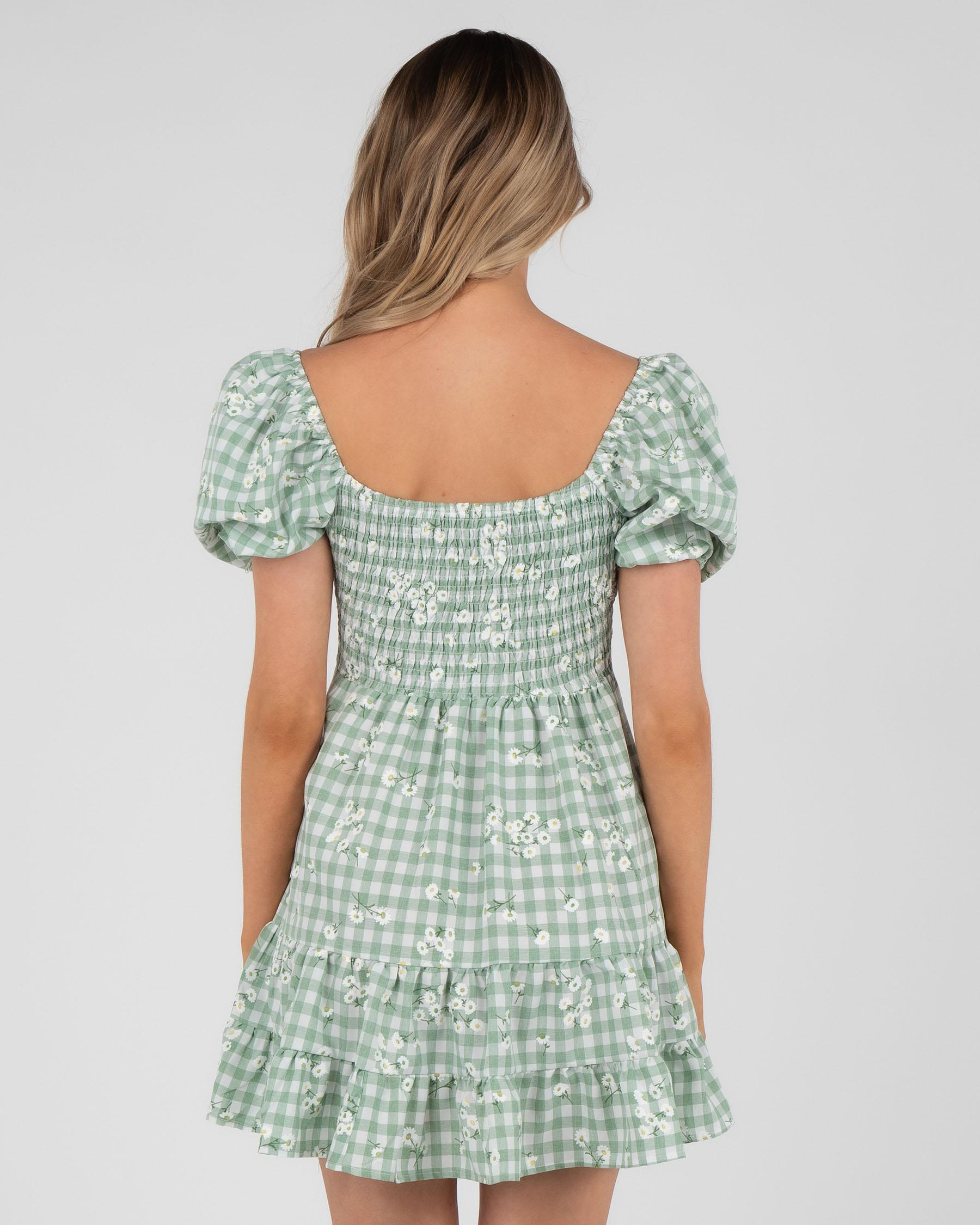 Shop Mooloola Sunny Day Dress In Sage - Fast Shipping & Easy Returns ...