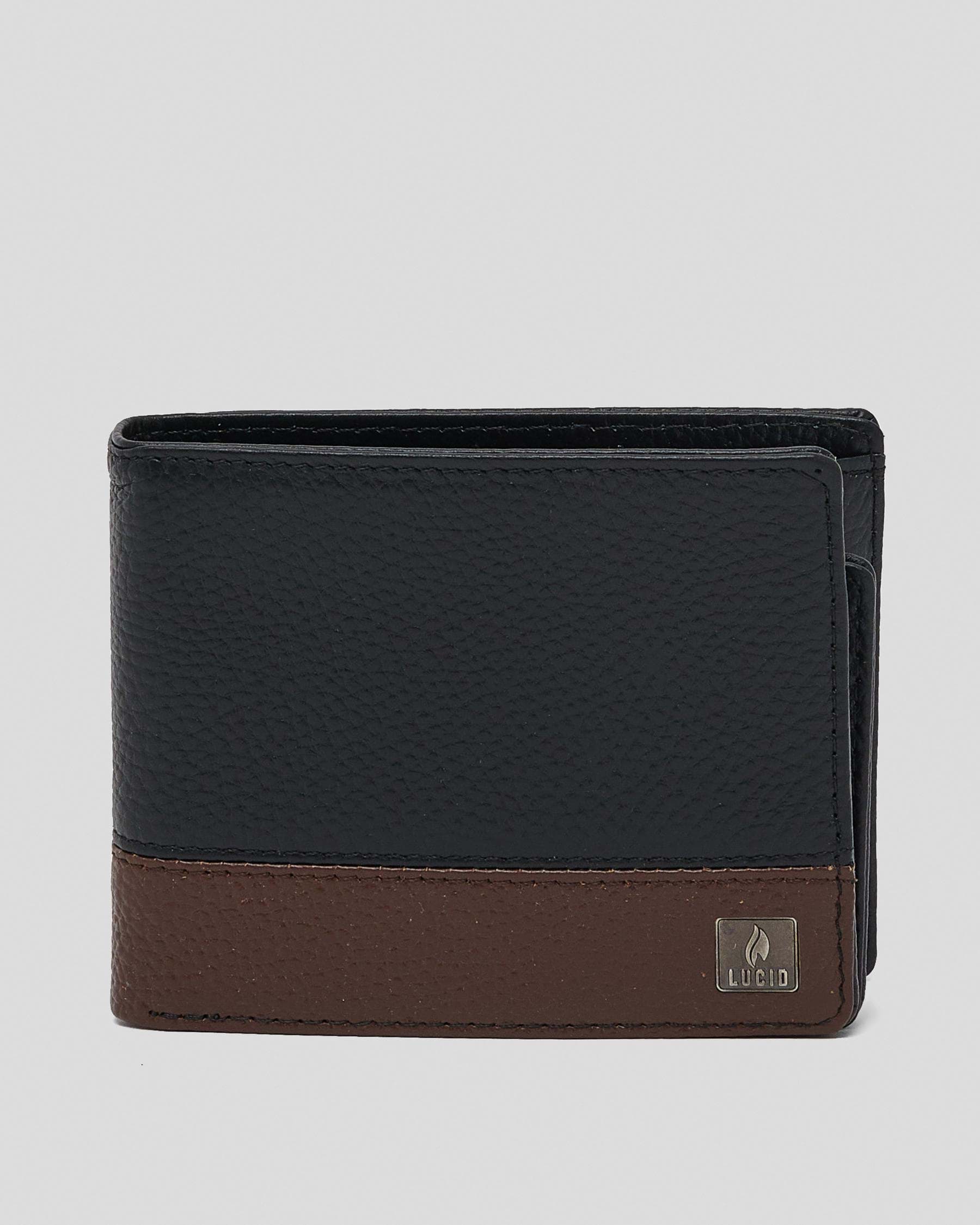Lucid Creased Wallet In Black - Fast Shipping & Easy Returns - City ...