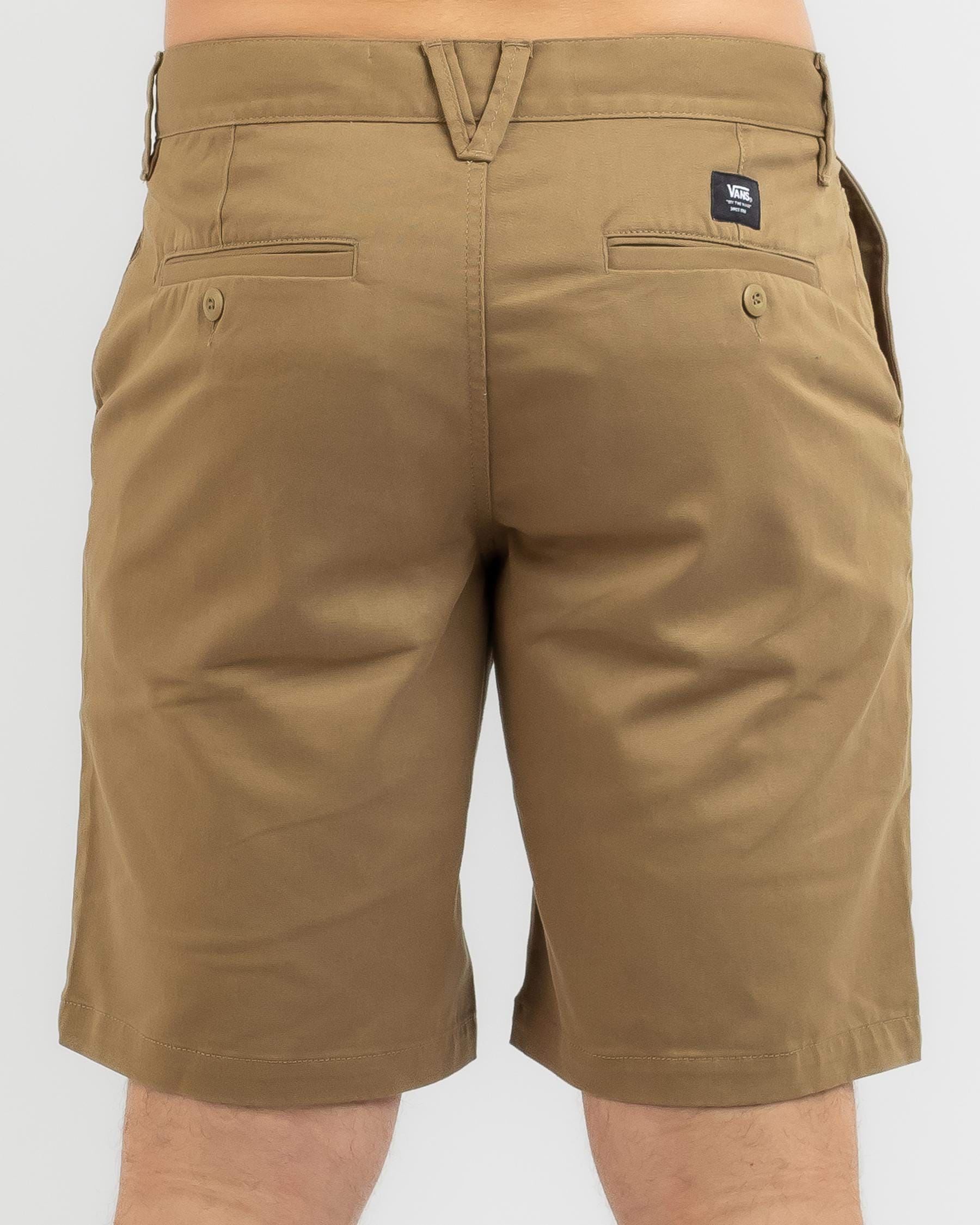 Shop Vans Authentic Relaxed Chino Shorts In Dirt - Fast Shipping & Easy ...