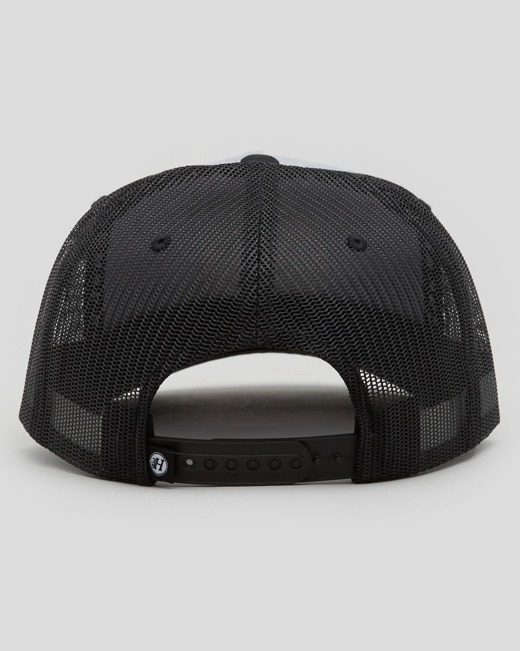 The Mad Hueys Mad Anchor Twill Trucker Cap In Black - Fast Shipping