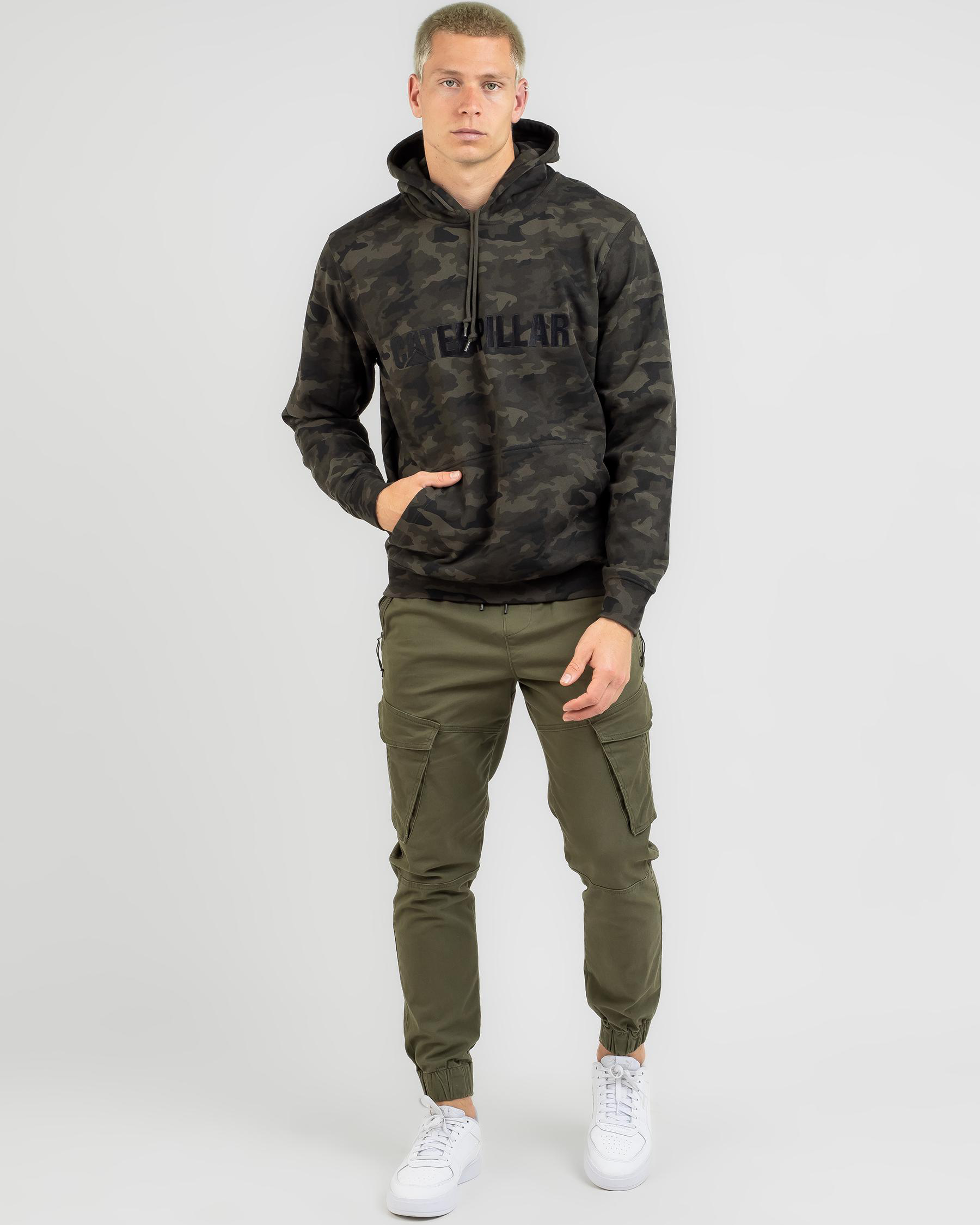 Shop Cat Midweight Caterpillar Hoodie In Night Camo - Fast Shipping ...