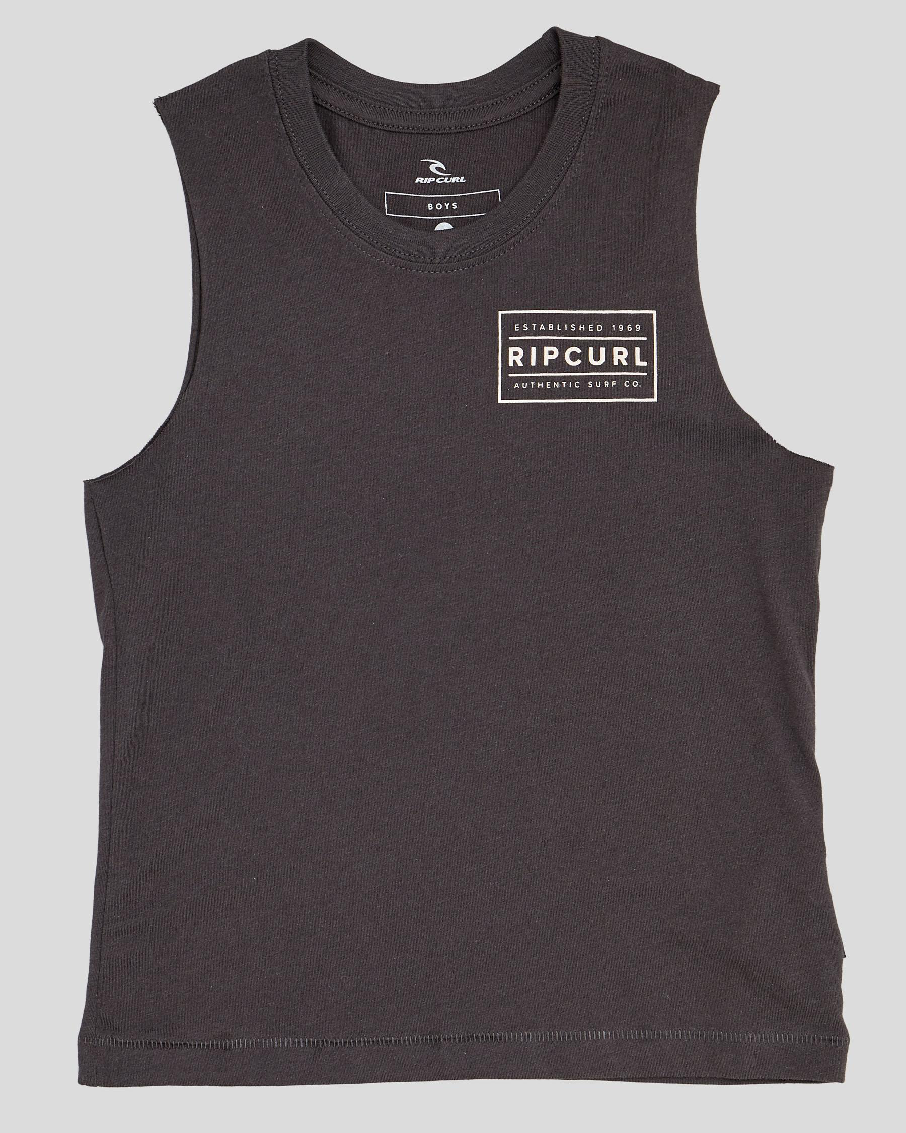 Rip Curl Toddlers' Driven Muscle Tank In Washed Black - Fast Shipping ...