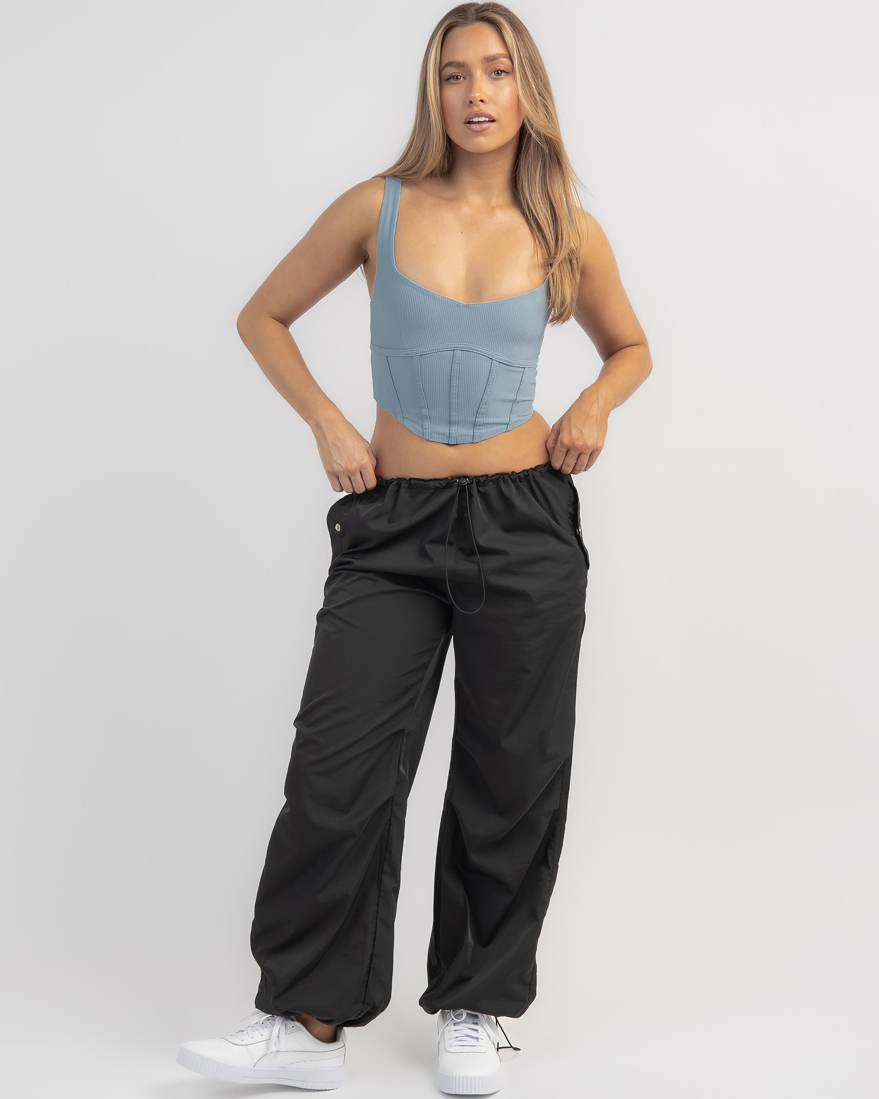 Shop Ava And Ever Kimmy Corset Top In Steel Blue - Fast Shipping & Easy ...