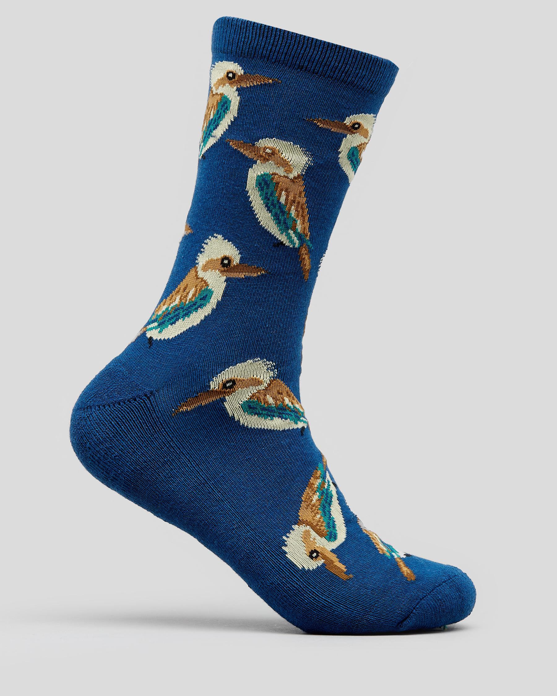 Shop Lucid Kookaburra Socks In Navy - Fast Shipping & Easy Returns 