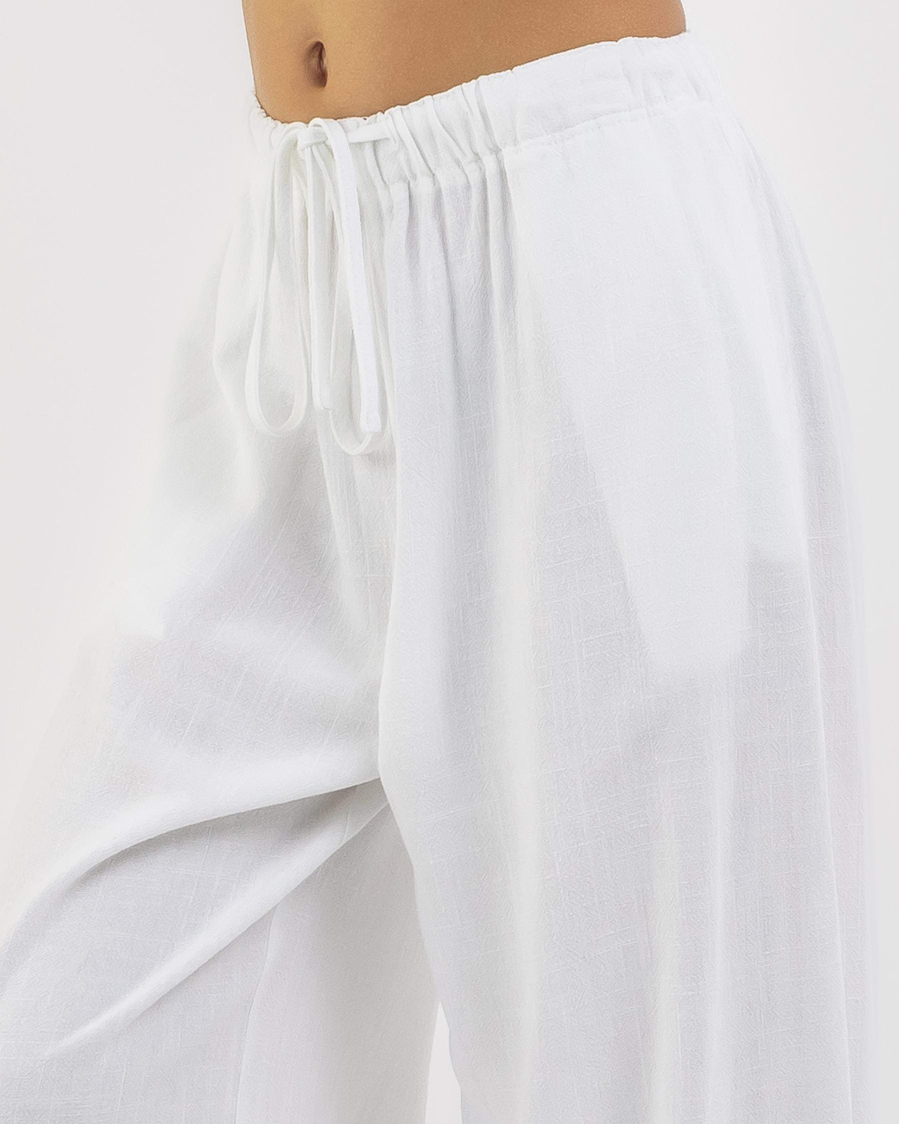 Mooloola Girls' Dallis Beach Pants In White - Fast Shipping & Easy ...