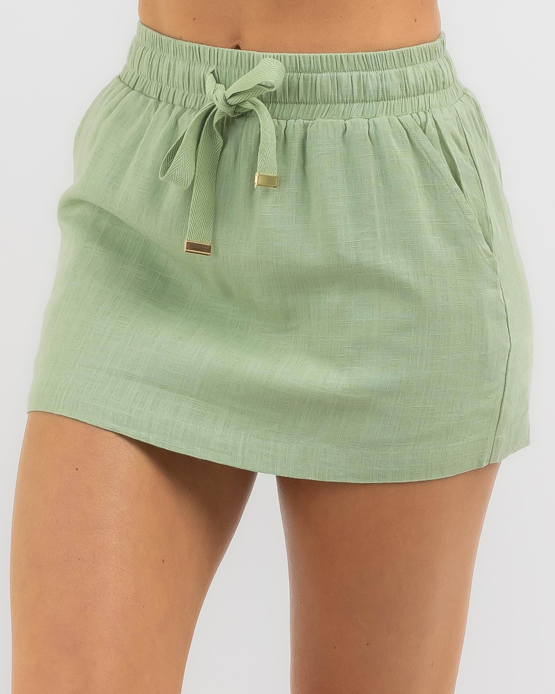 Shop Mooloola Jade Hawaii Skirt In Sage - Fast Shipping & Easy Returns ...