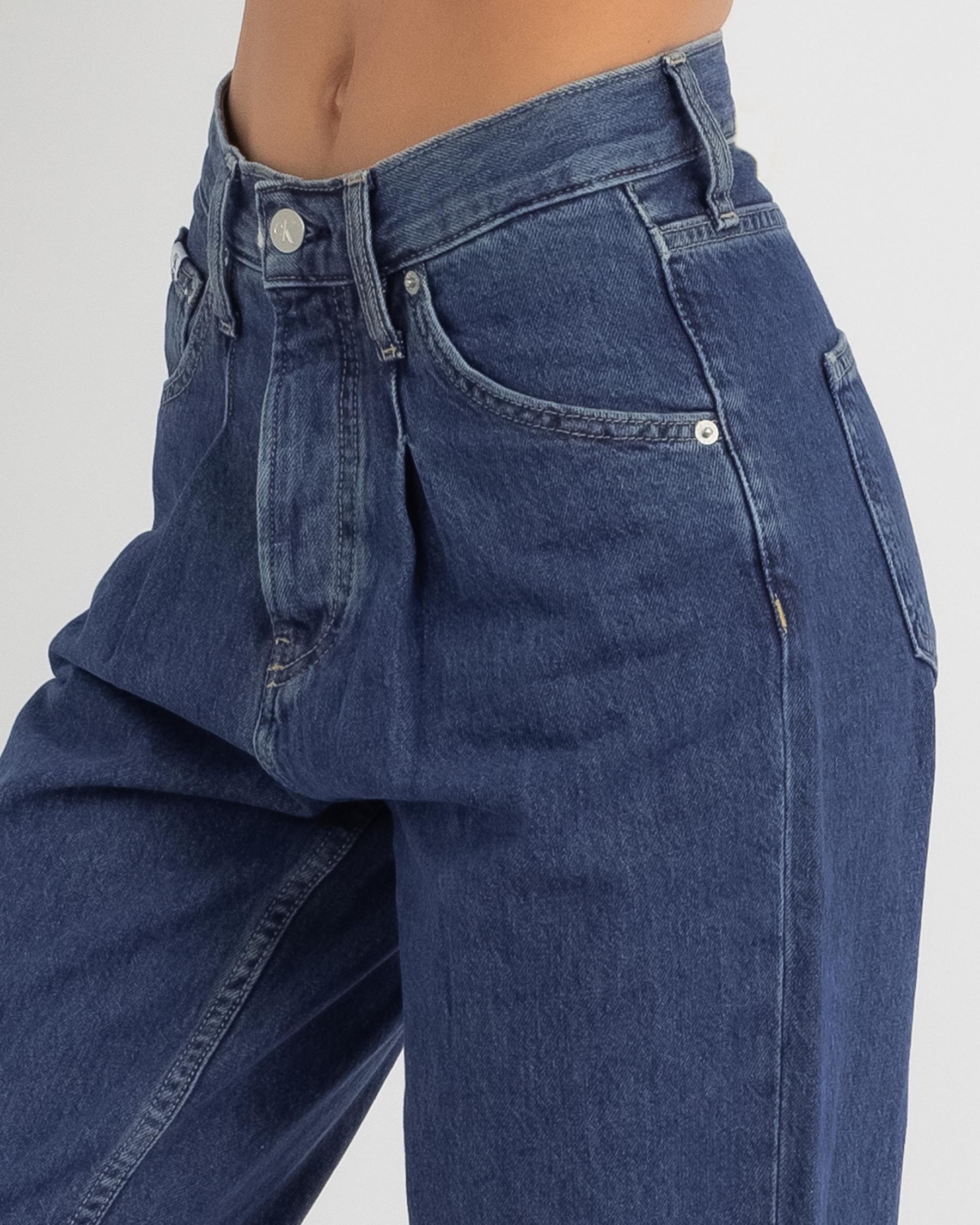 Shop Calvin Klein Baggy Jeans In Denim Medium - Fast Shipping & Easy ...
