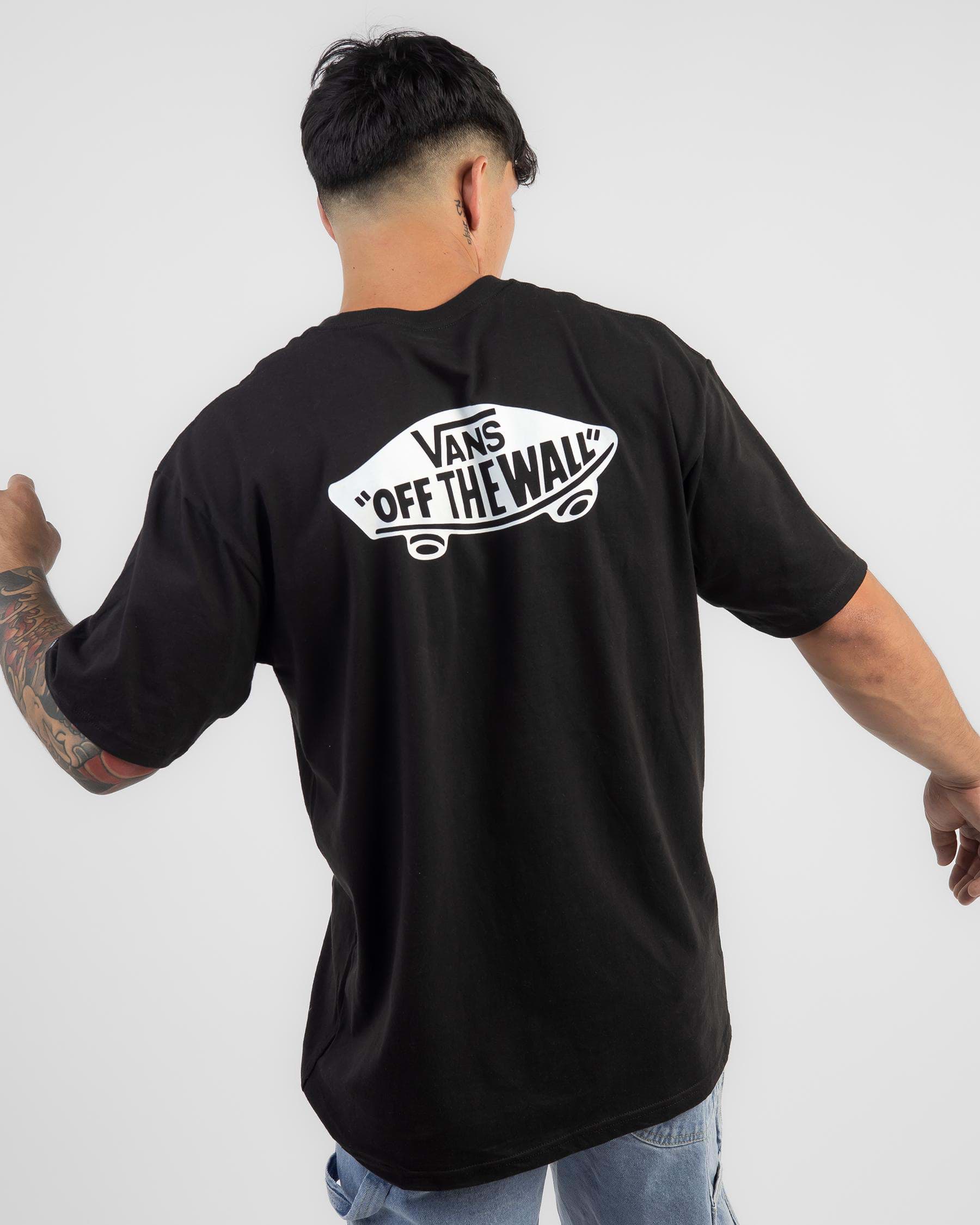 Shop Vans OTW Classic Back T-Shirt In Black/white - Fast Shipping ...