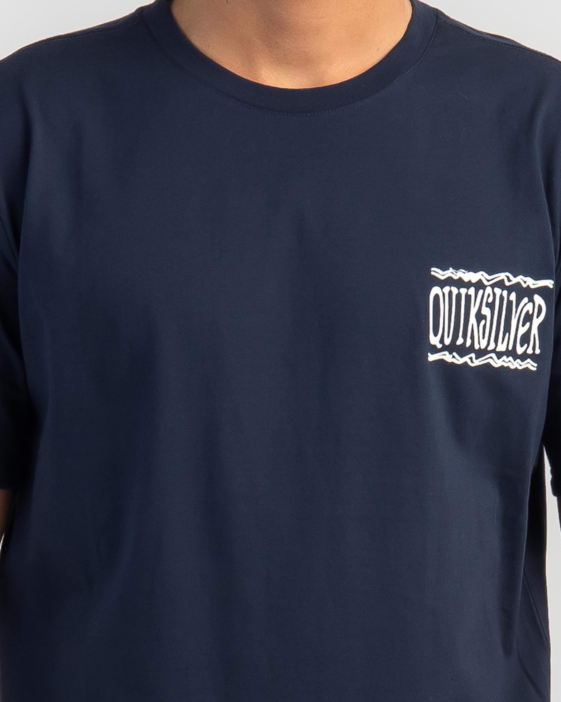 Shop Quiksilver Taking Roots T-Shirt In Navy Blazer - Fast Shipping ...