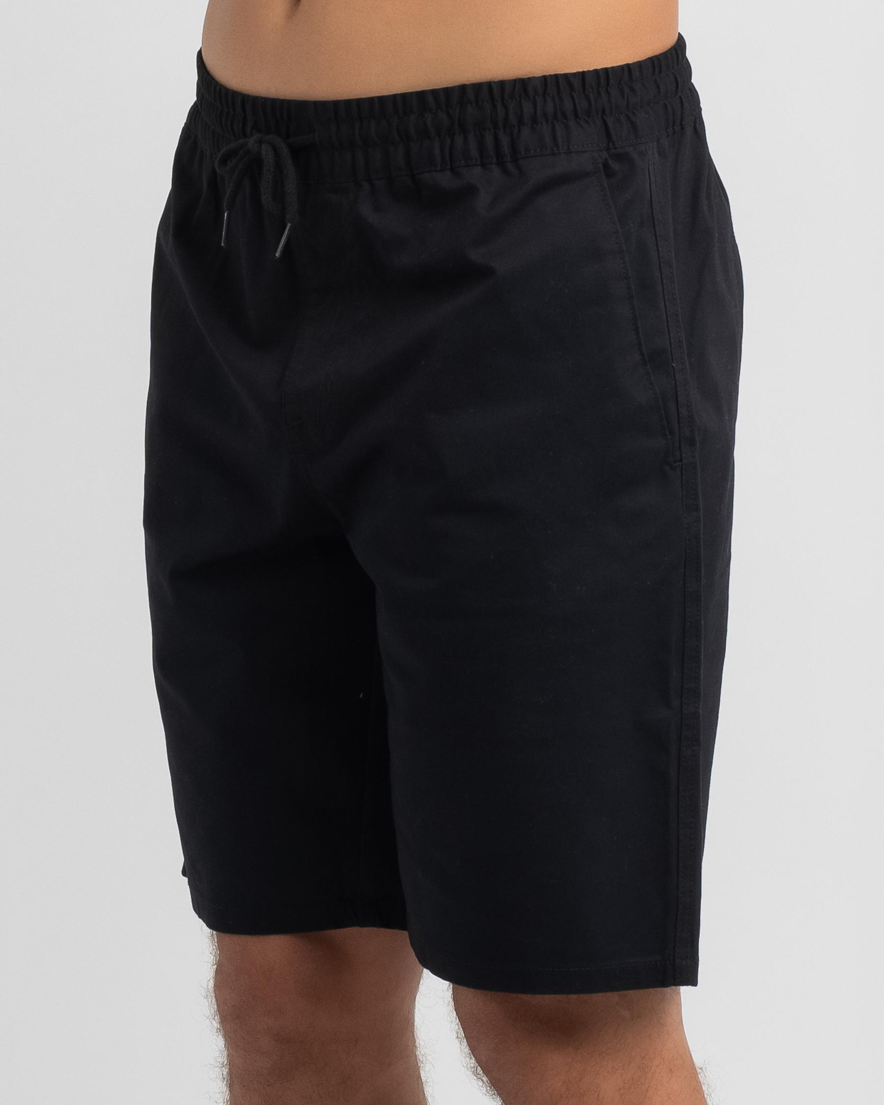 Volcom Cleaver Elastic Walk Shorts In Black City Beach Australia 2927