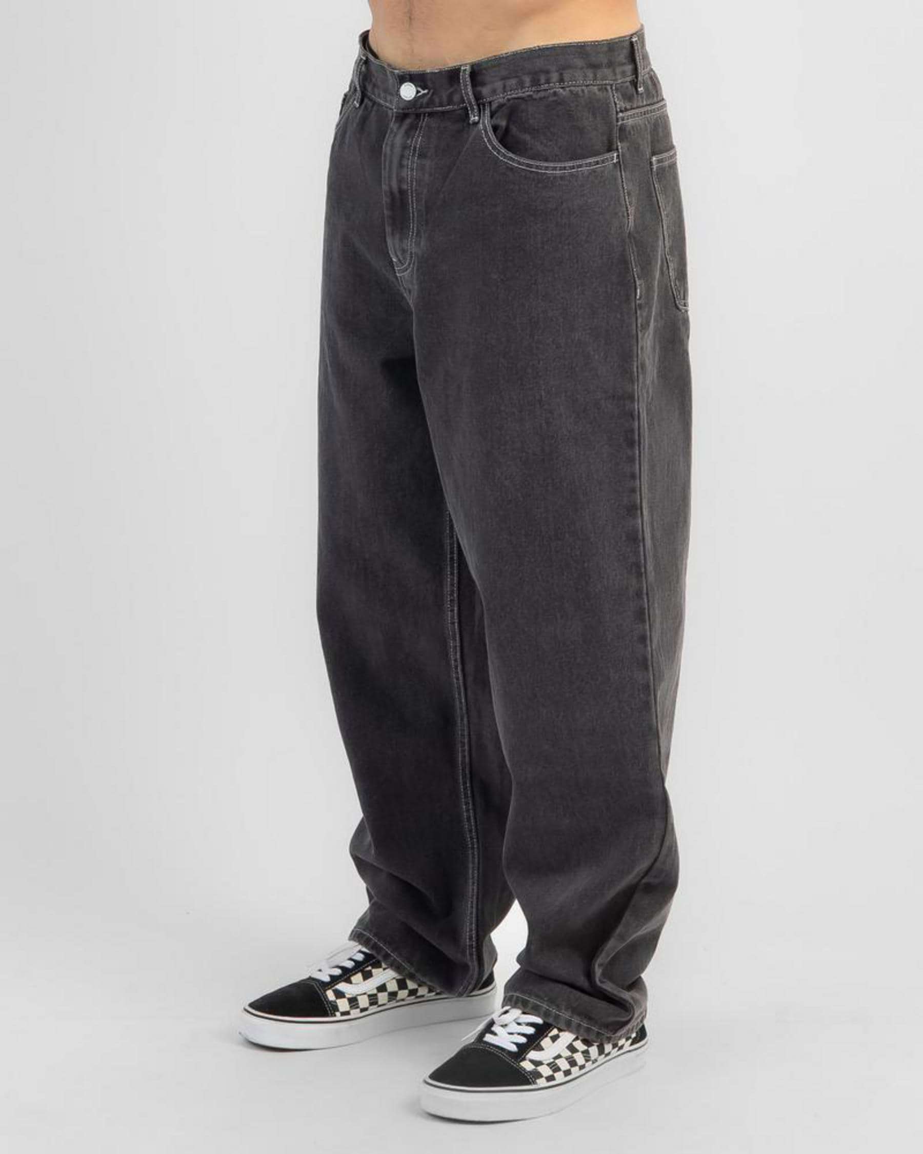 Shop Stussy Big Ol Jeans In Black - Fast Shipping & Easy Returns - City ...
