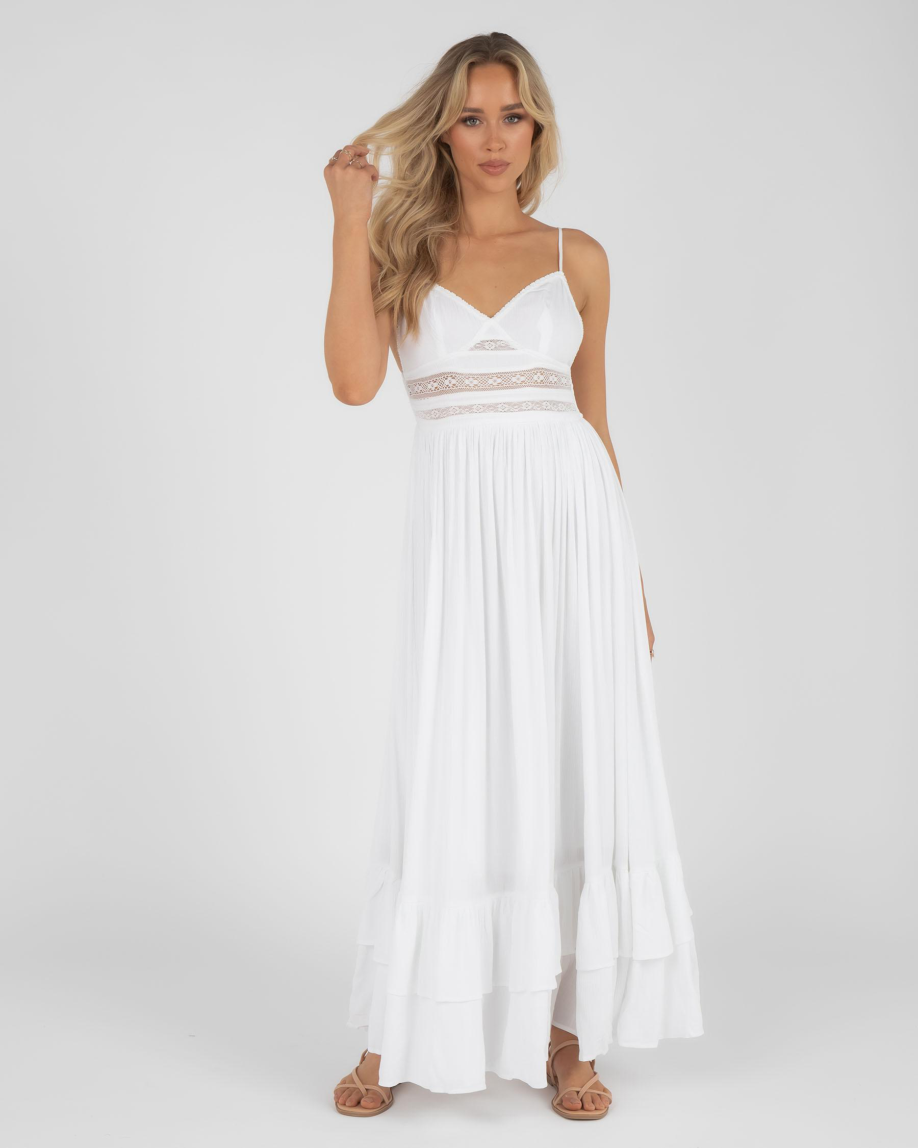 Shop Mooloola Selma Maxi Dress In White - Fast Shipping & Easy Returns ...