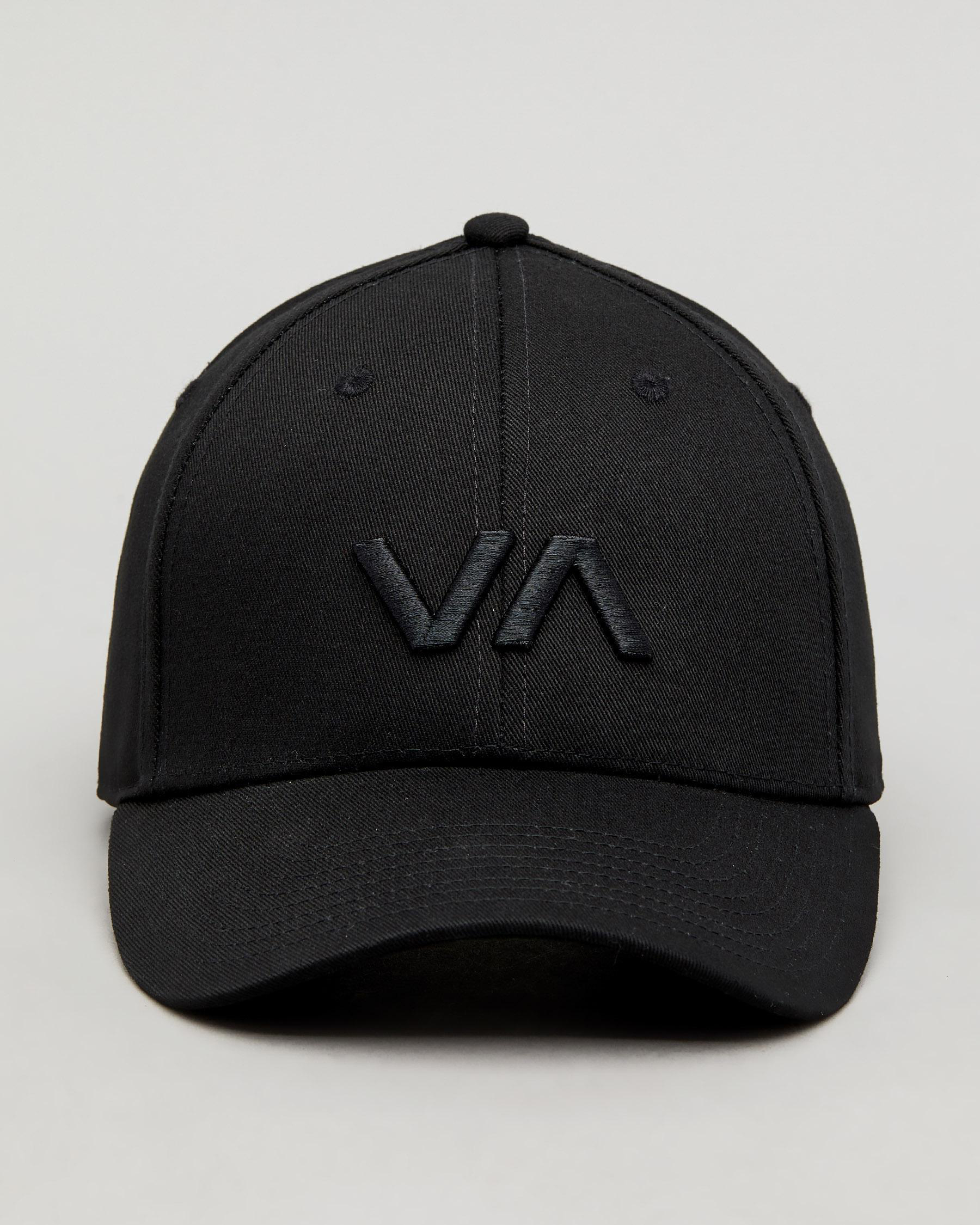 Shop RVCA VA Baseball Cap In Black - Fast Shipping & Easy Returns ...