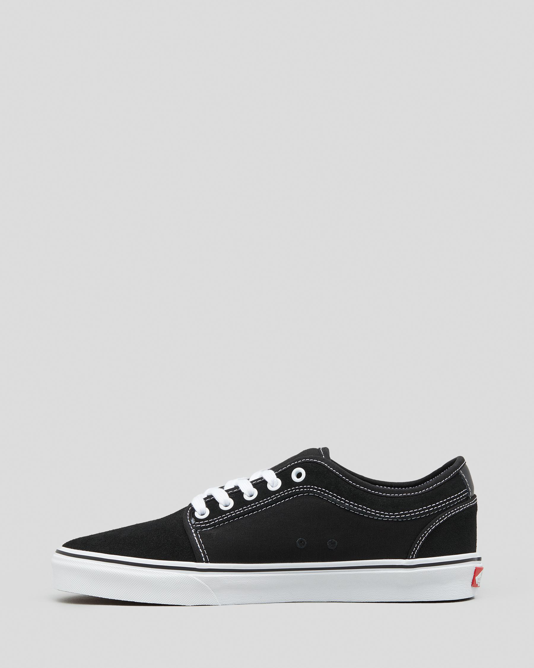 Shop Vans Chukka Low Shoes In Black/white - Fast Shipping & Easy ...