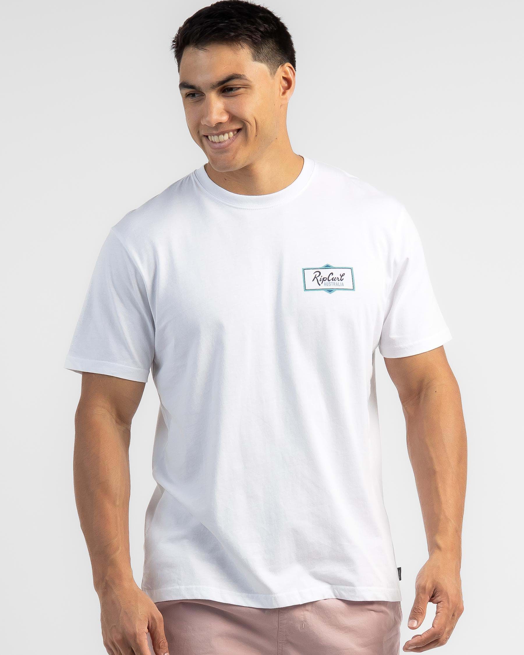 Shop Rip Curl Crescent Desto T-Shirt In Optical White - Fast Shipping ...