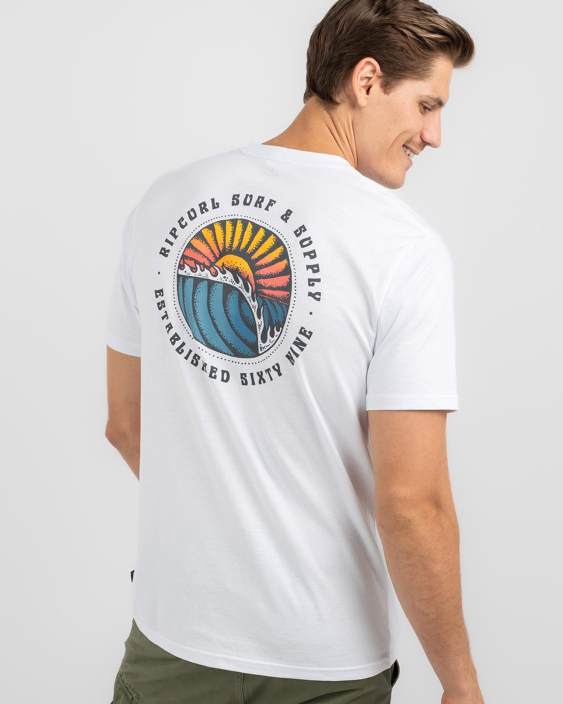 Shop Rip Curl Sunsets T-Shirt In White - Fast Shipping & Easy Returns ...