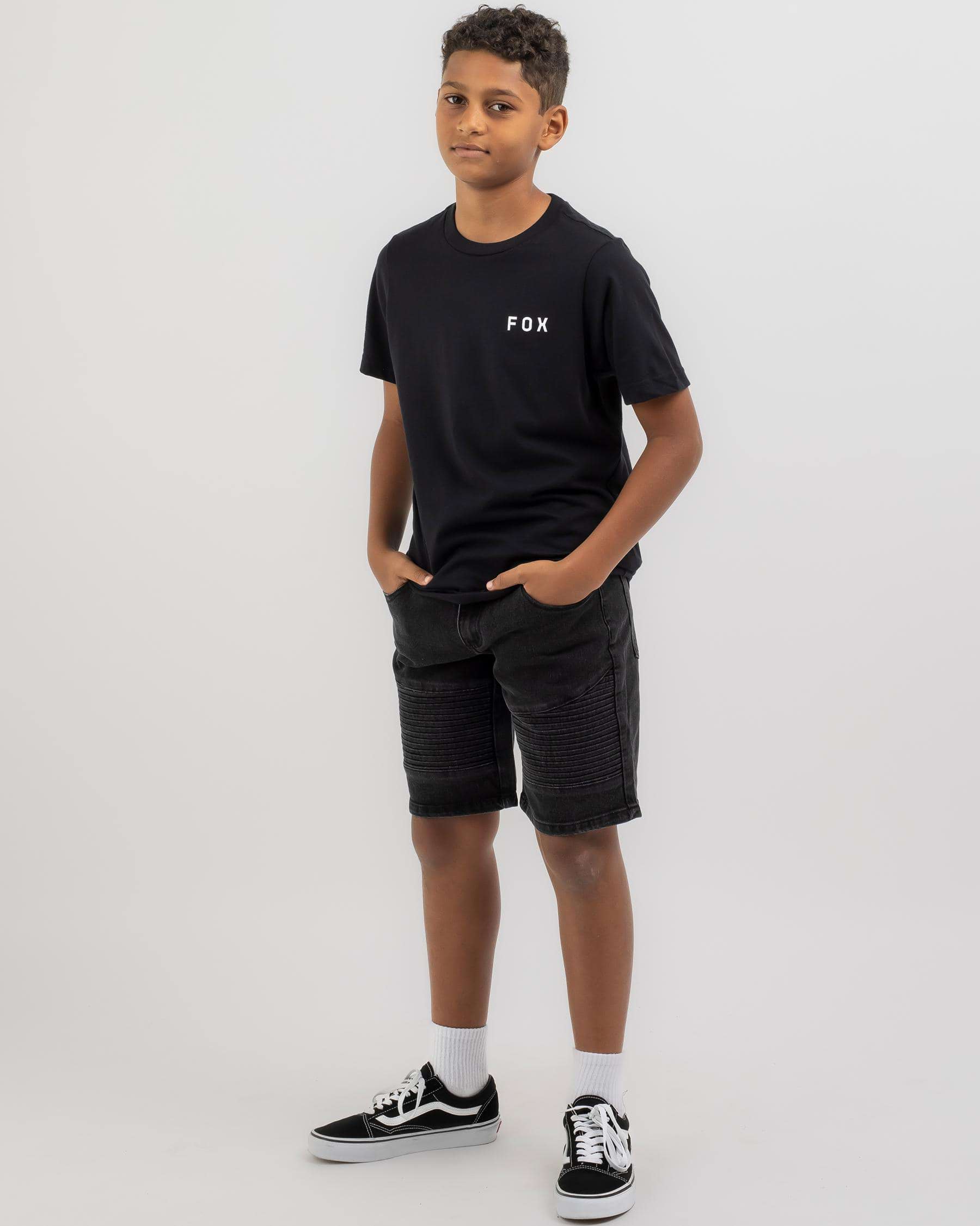 Shop Fox Boys' Barcode T-Shirt In Black - Fast Shipping & Easy Returns ...