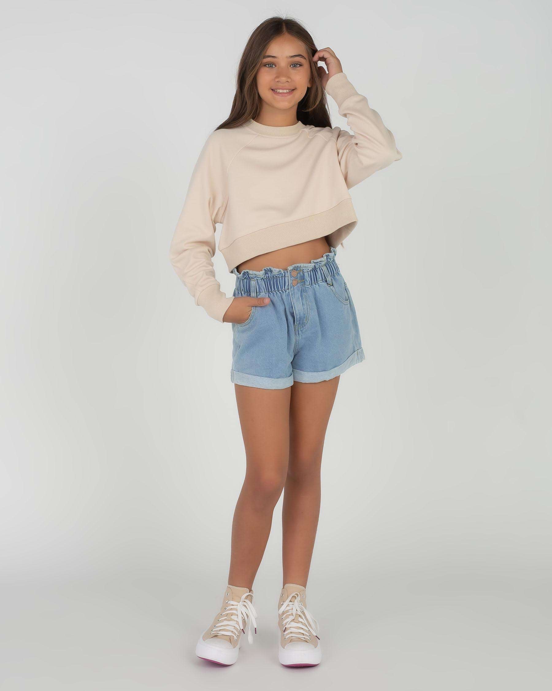 Shop Ava And Ever Girls' Vienna Sweatshirt In Almond - Fast Shipping ...