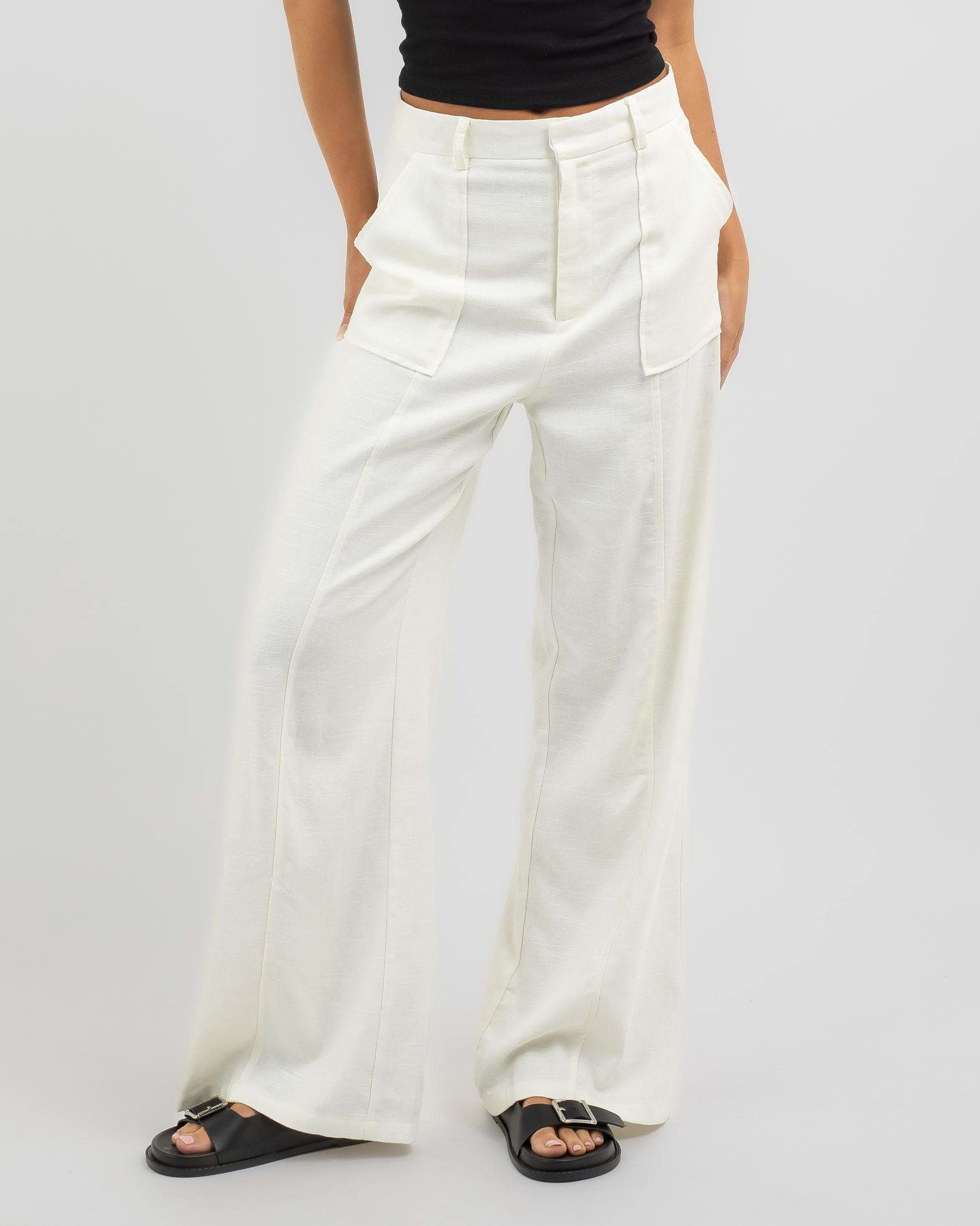 Shop YH & Co Mina Pants In White - Fast Shipping & Easy Returns - City ...