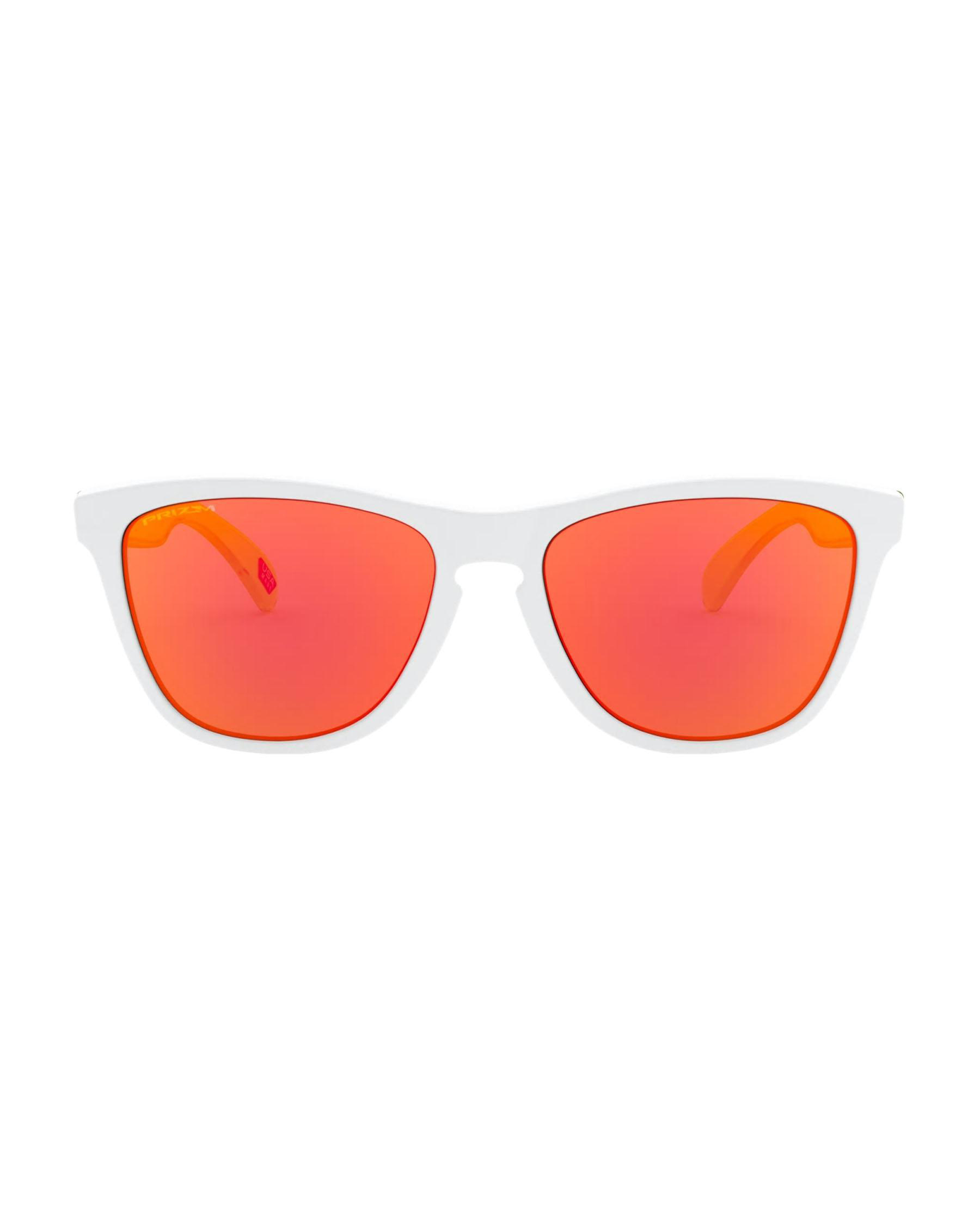 Shop Oakley Oakley Frogskin Sunglasses In Matte White Uranium/ Prizm ...