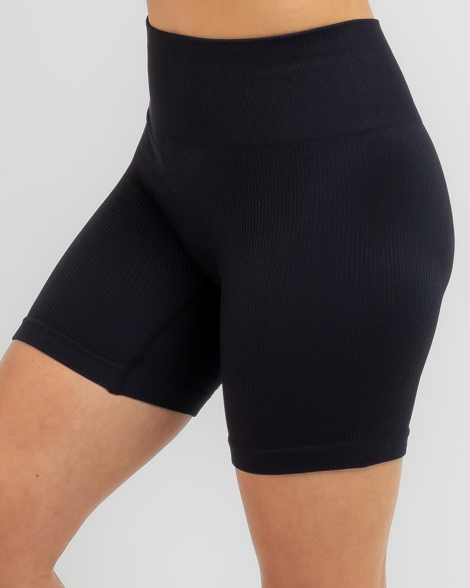 Shop Ava And Ever Hailey Bike Shorts In Black - Fast Shipping & Easy ...