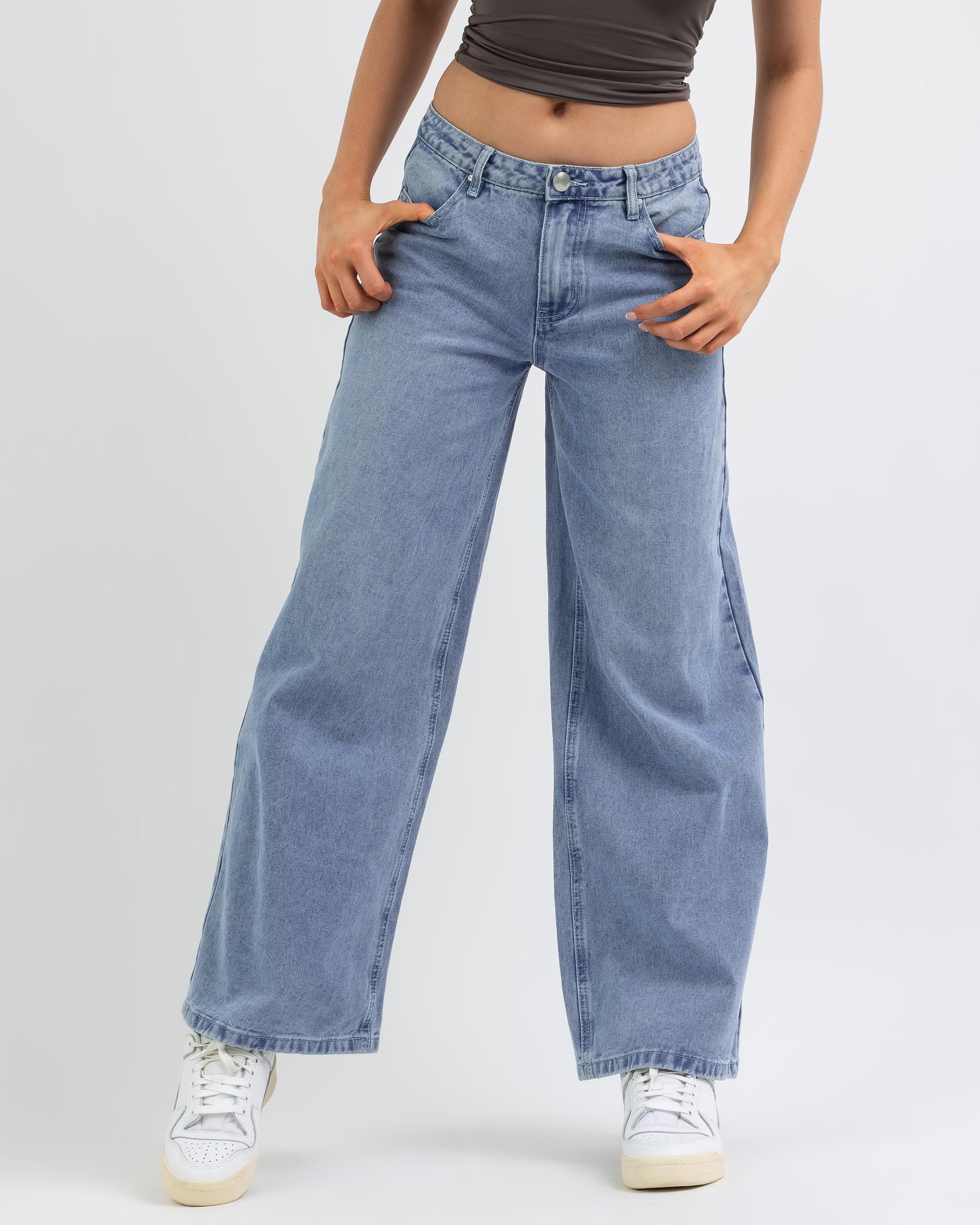 Shop Ava And Ever Motel Jeans In Mid Blue - Fast Shipping & Easy ...