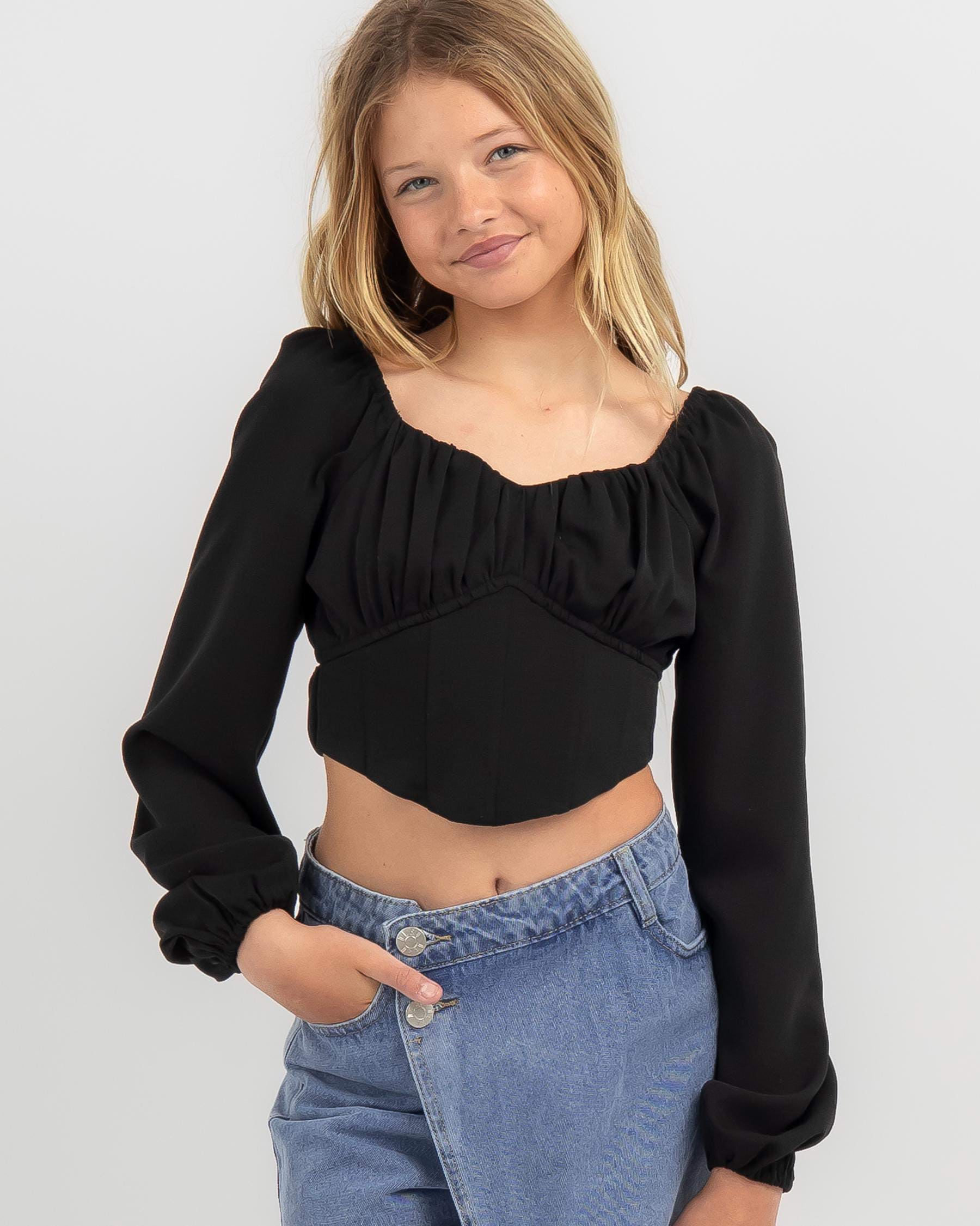 Shop Ava And Ever Girls' Baby Love Top In Black - Fast Shipping & Easy ...