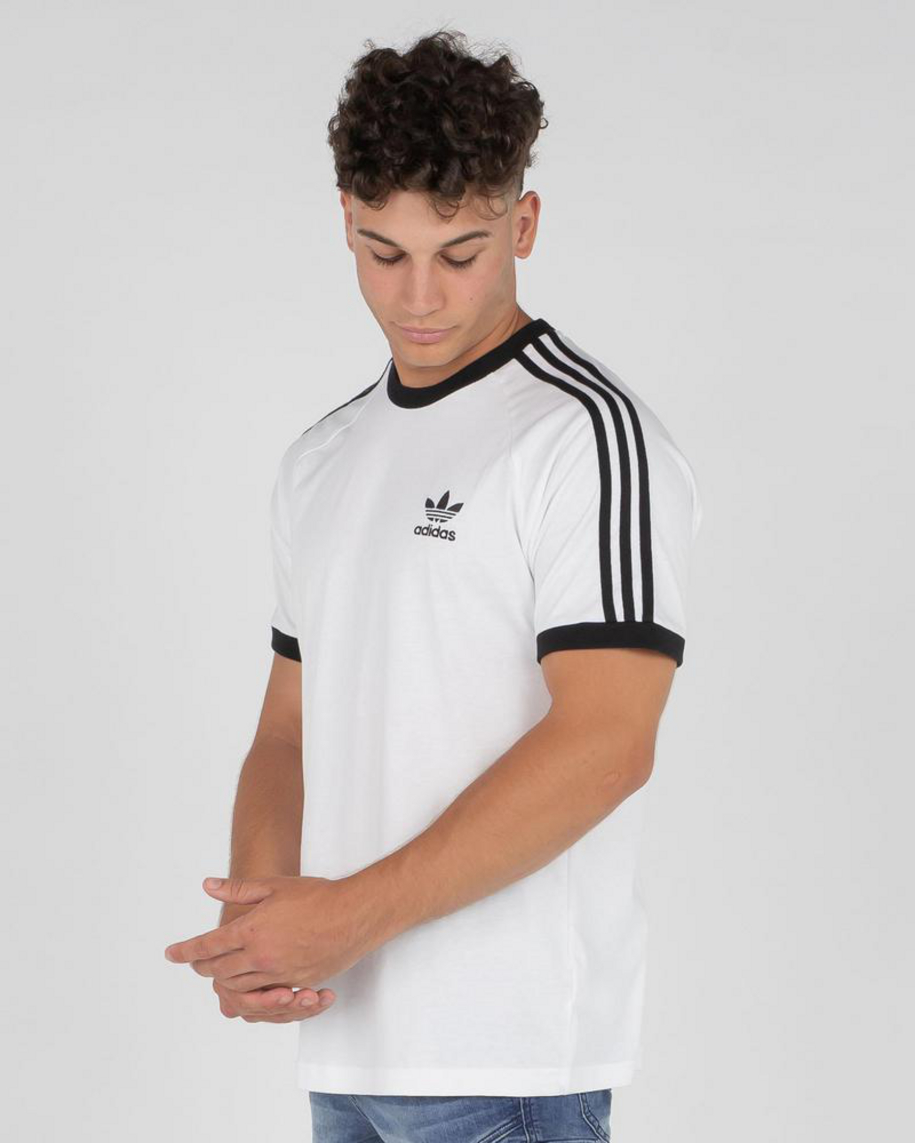 Shop adidas 3-Stripe T-Shirt In White - Fast Shipping & Easy Returns ...