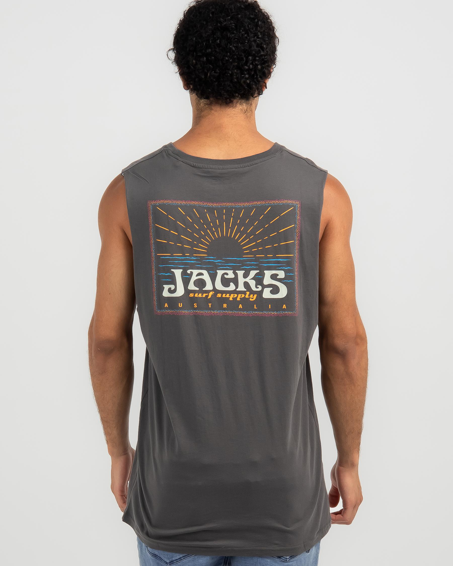 Shop Jacks Wharf Muscle Tank In Charcoal - Fast Shipping & Easy Returns ...