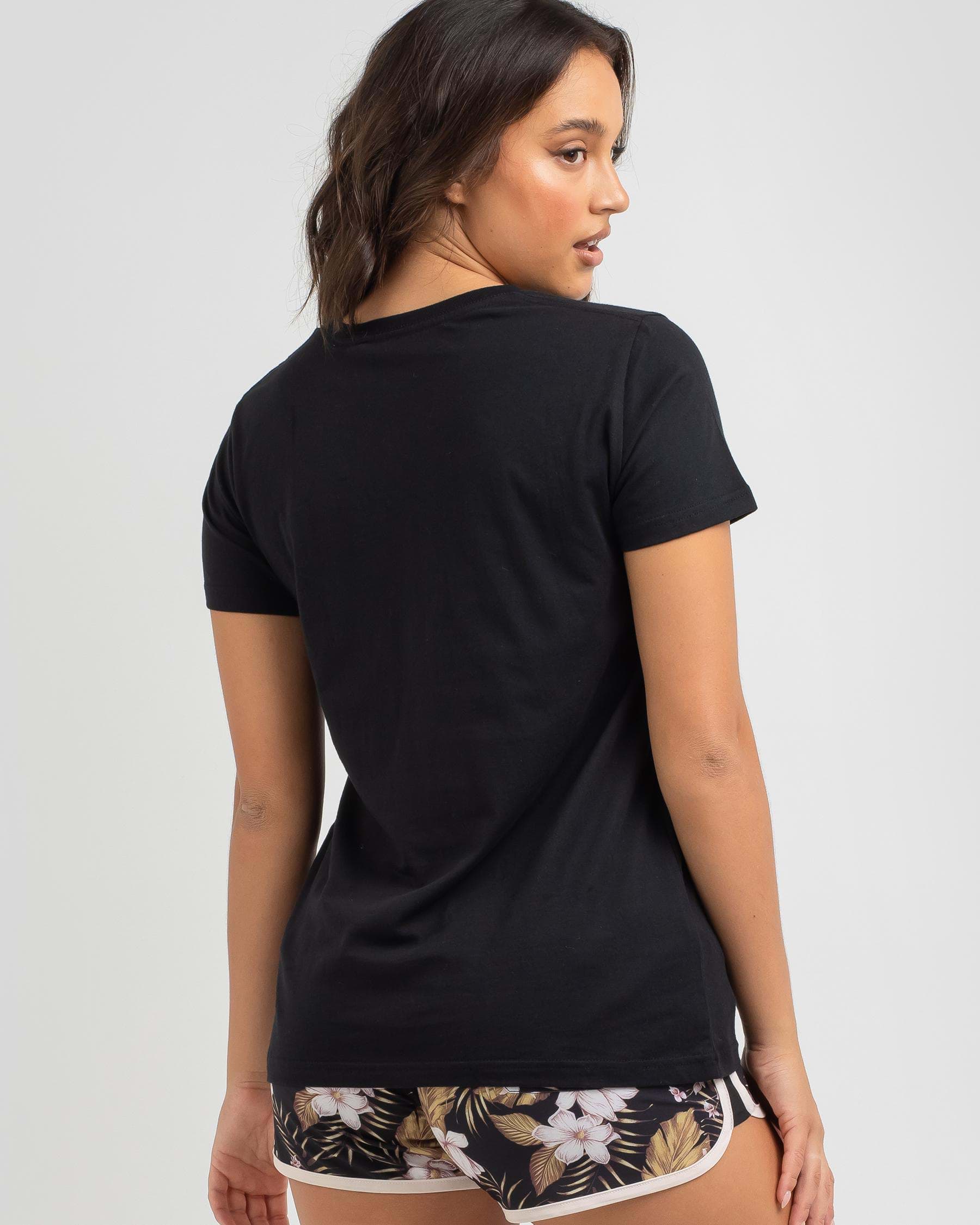 Shop Rip Curl Low Tide Standard T-Shirt In Black - Fast Shipping & Easy ...