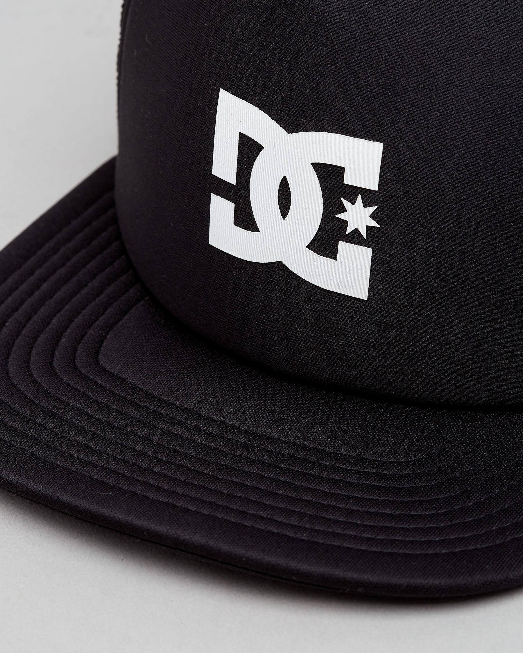 DC Shoes Gas Station Easy States Trucker - Beach City In & United - Black FREE* Returns Cap Shipping