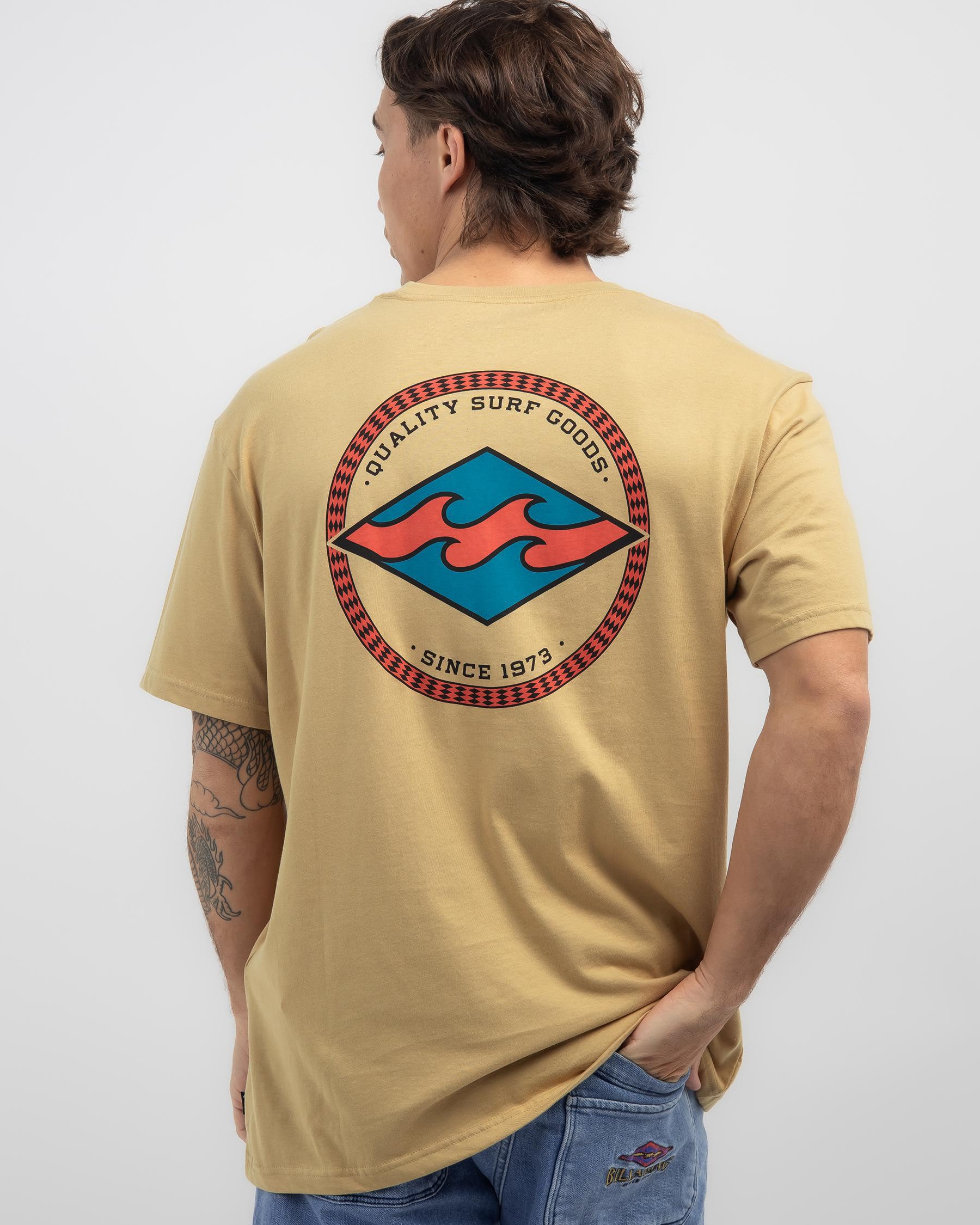 Shop Billabong Rotor Diamond T-Shirt In Dusty Gold - Fast Shipping ...