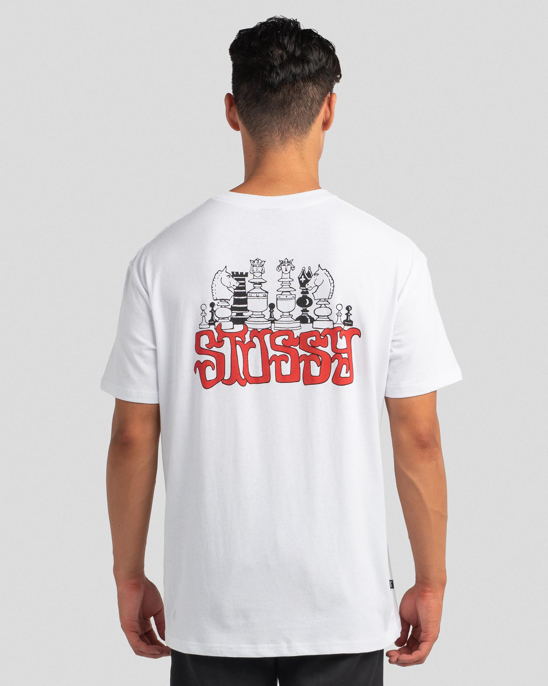 Shop Stussy Chess T-Shirt In White - Fast Shipping & Easy Returns ...