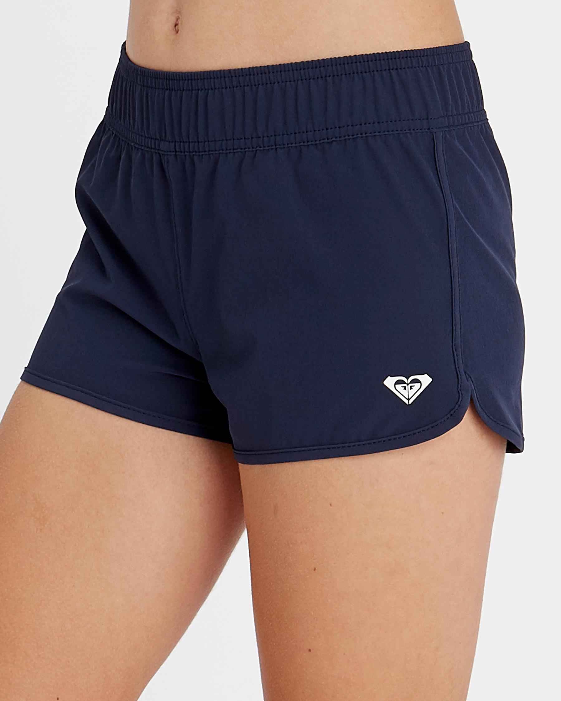 Shop Roxy Girls' Shore Board Shorts In Mood Indigo - Fast Shipping ...