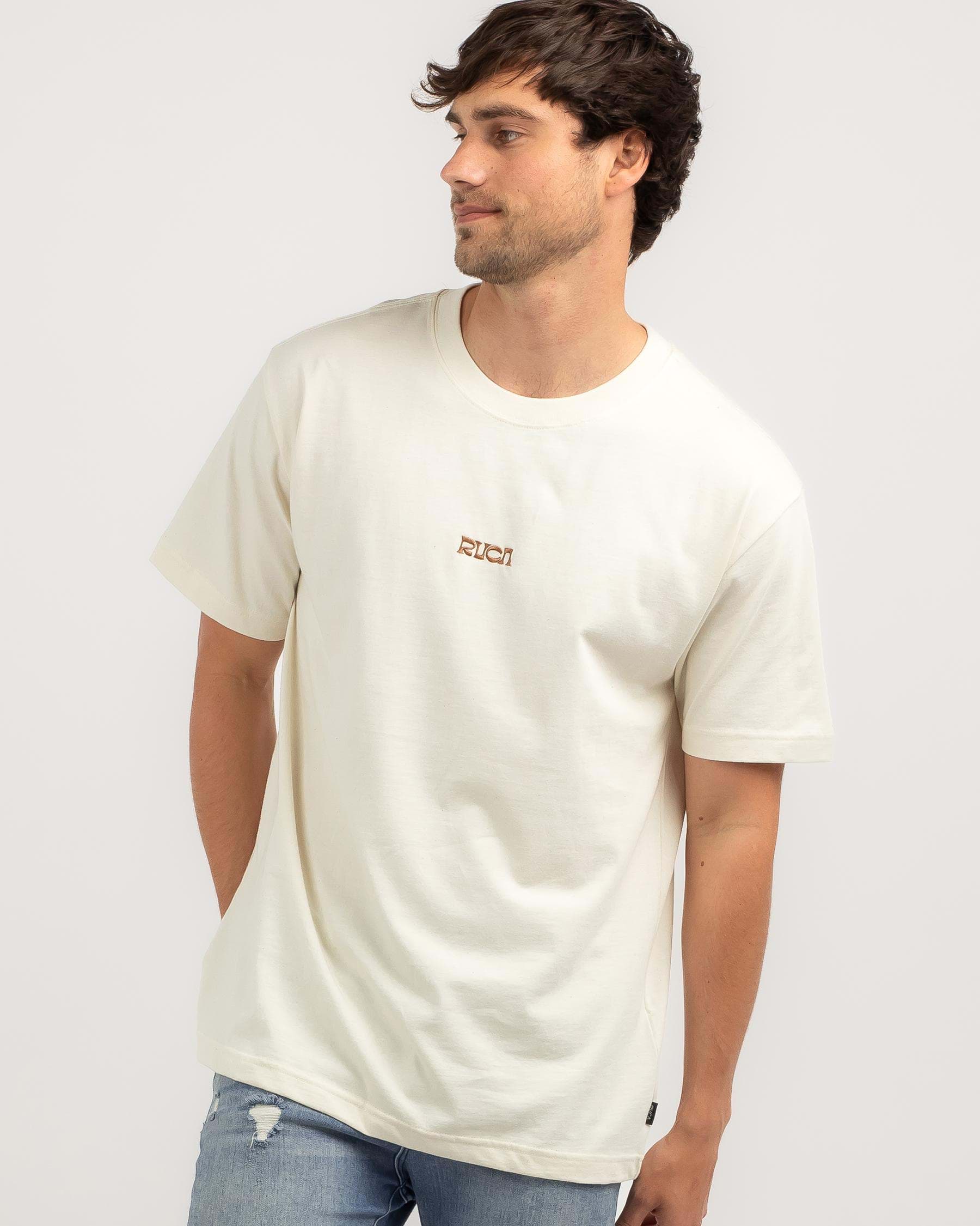 Shop RVCA Yin T-Shirt In Unbleached - Fast Shipping & Easy Returns ...