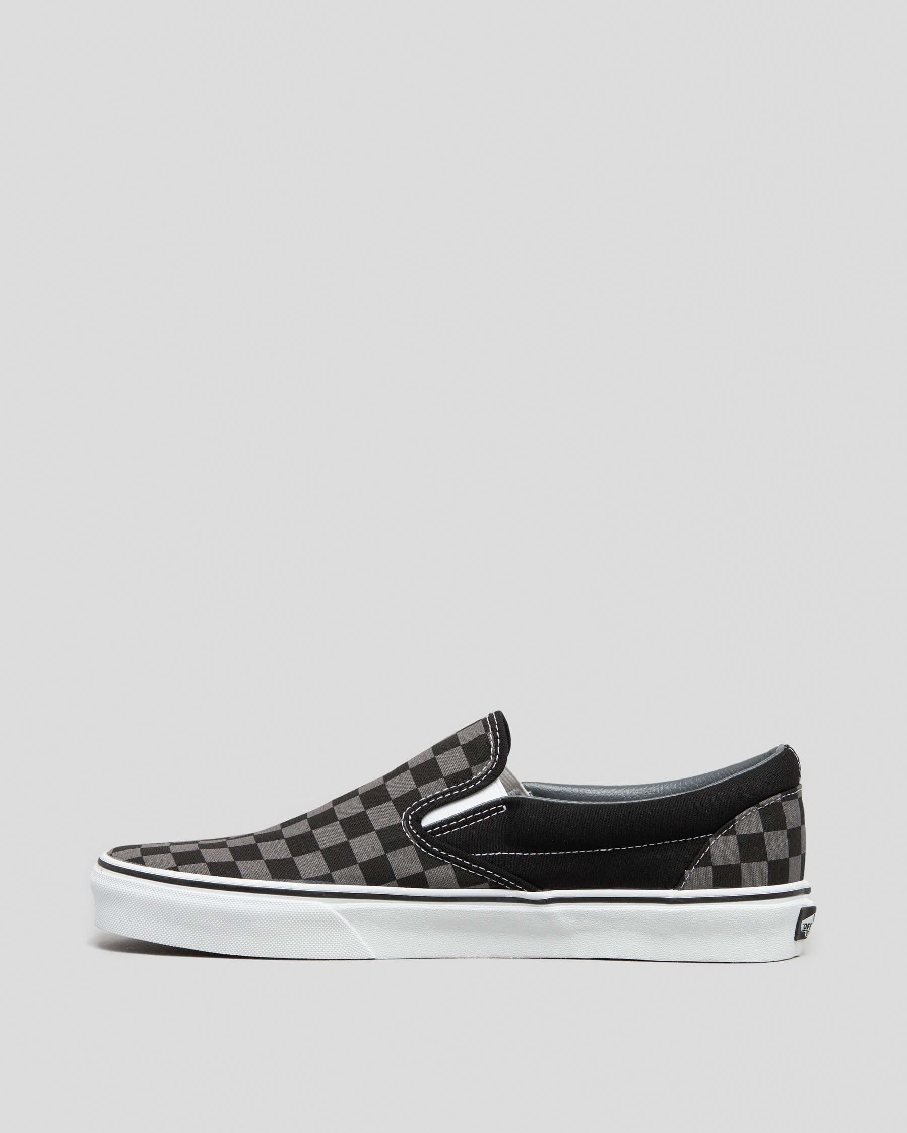 Shop Vans Classic Slip-On Shoes In Black/pewter - Fast Shipping & Easy ...