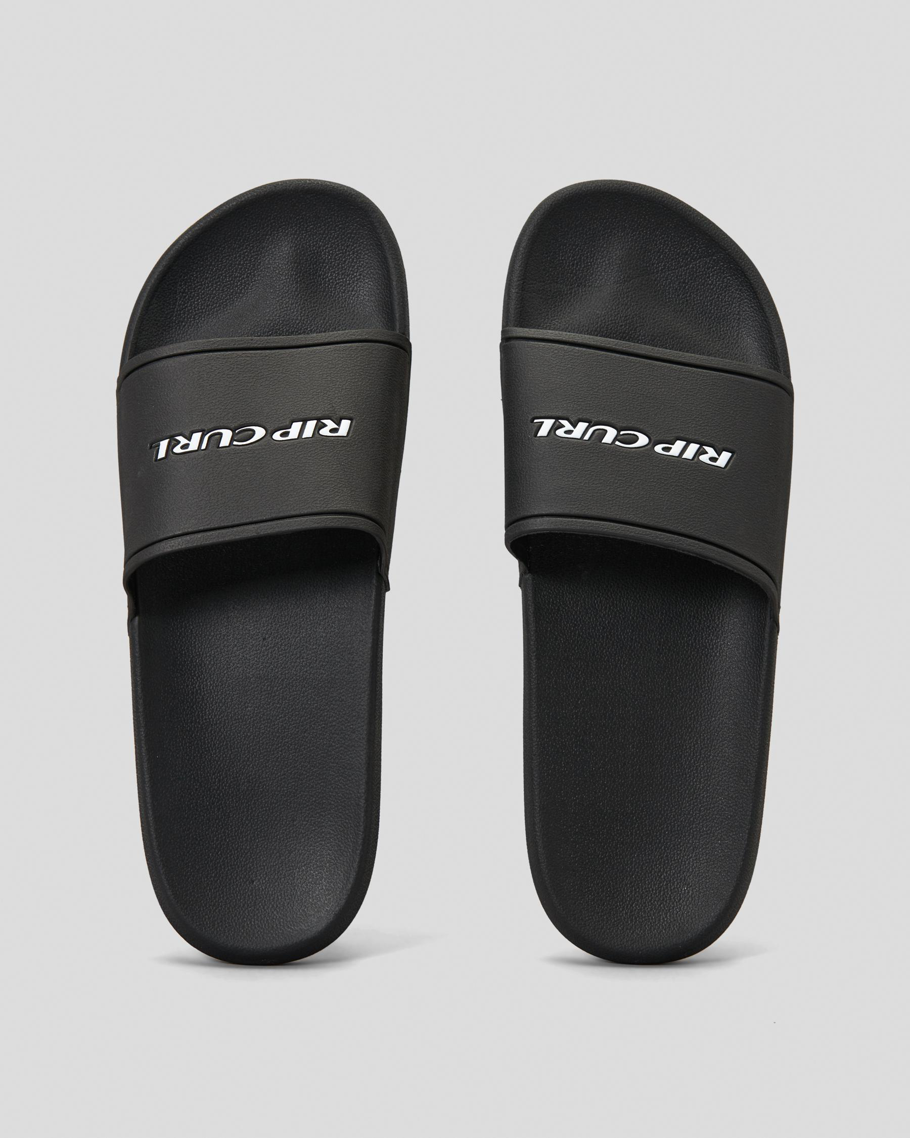 Rip Curl Side Slides In Black - Fast Shipping & Easy Returns - City ...