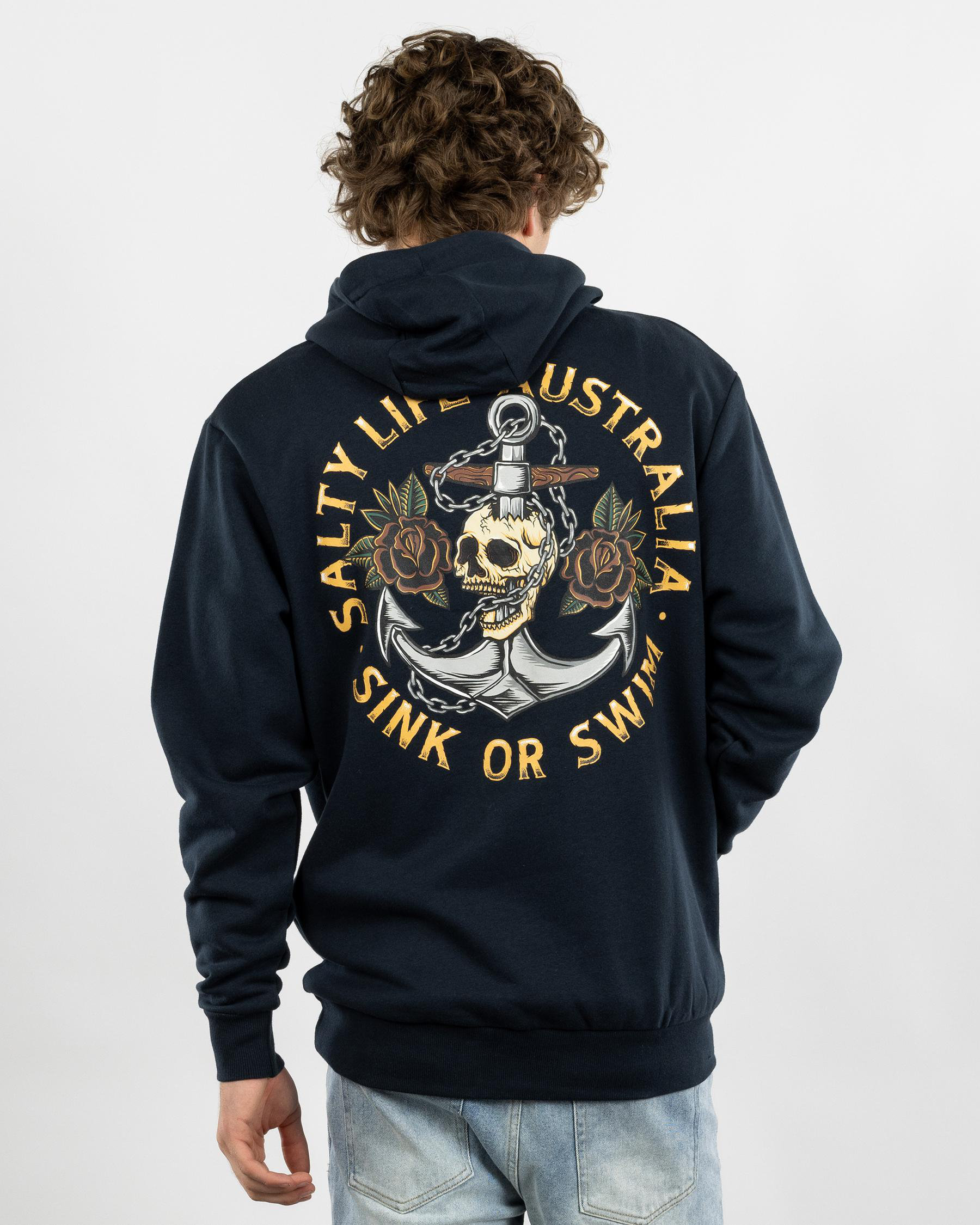 Shop Salty Life Sink Or Swim Hoodie In Navy - Fast Shipping & Easy ...