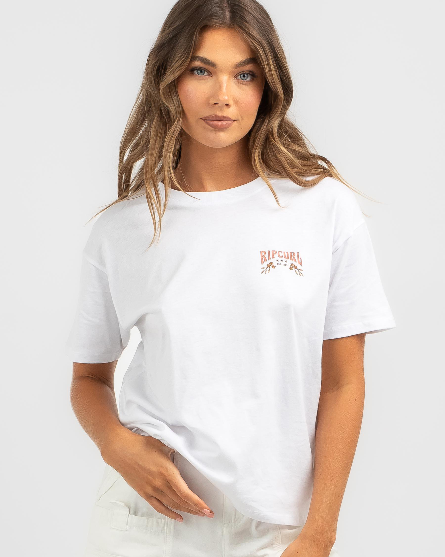 Shop Rip Curl Riptide Relaxed T-Shirt In White - Fast Shipping & Easy ...