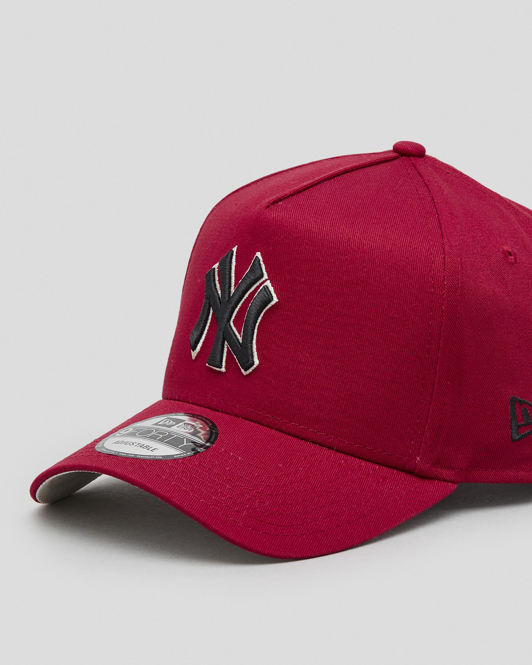 New Era New York Yankees 9Forty Snapback Cap In Cardinal/black/stone ...